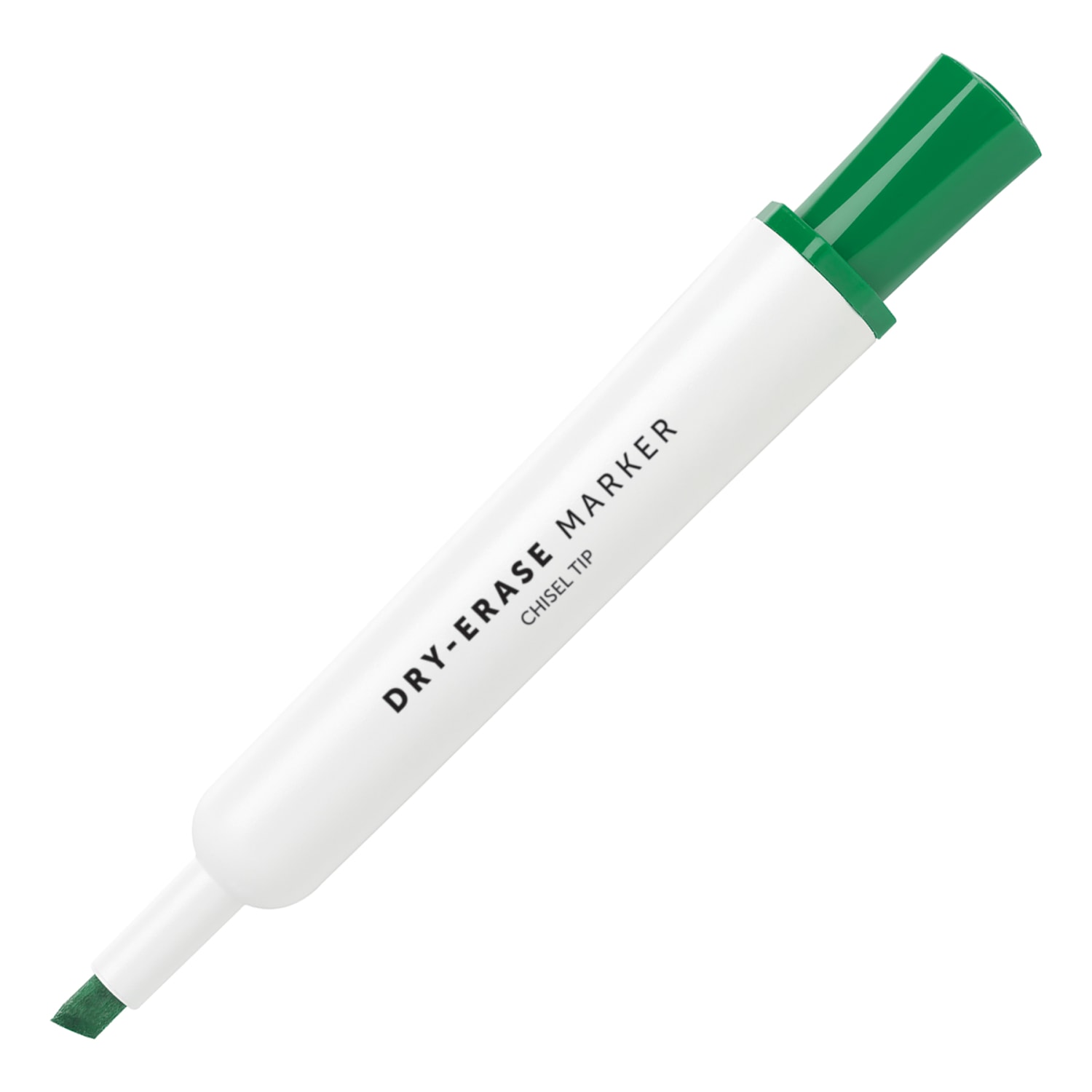 Office Depot Brand Low-Odor Dry-Erase Markers, Chisel Point, 100% Recycled Plastic Barrel, Green, Pack Of 12 - Image 4
