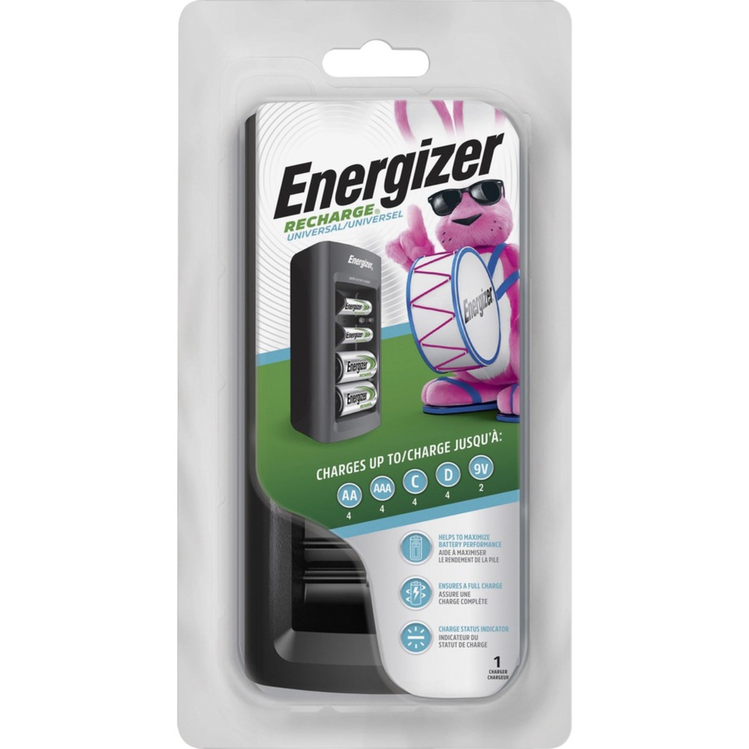 Energizer Recharge Universal Chargers - 6 Hour Charging - AA, AAA, C, D, 9V - 3 / Carton - Image 3