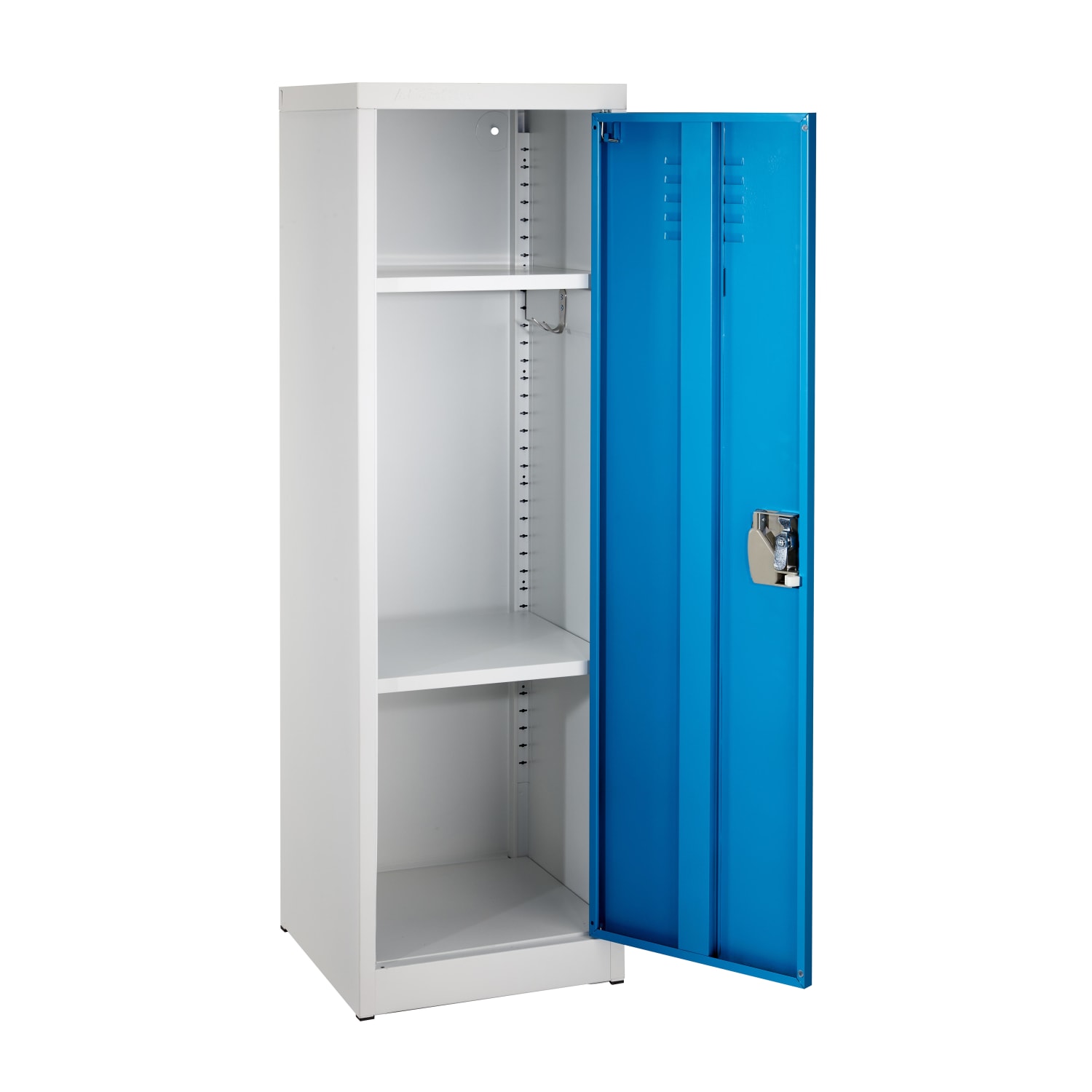 Alpine 1-Tier Steel Lockers, 48inH x 15inW x 15inD, Blue, Set Of 2 Lockers - Image 4