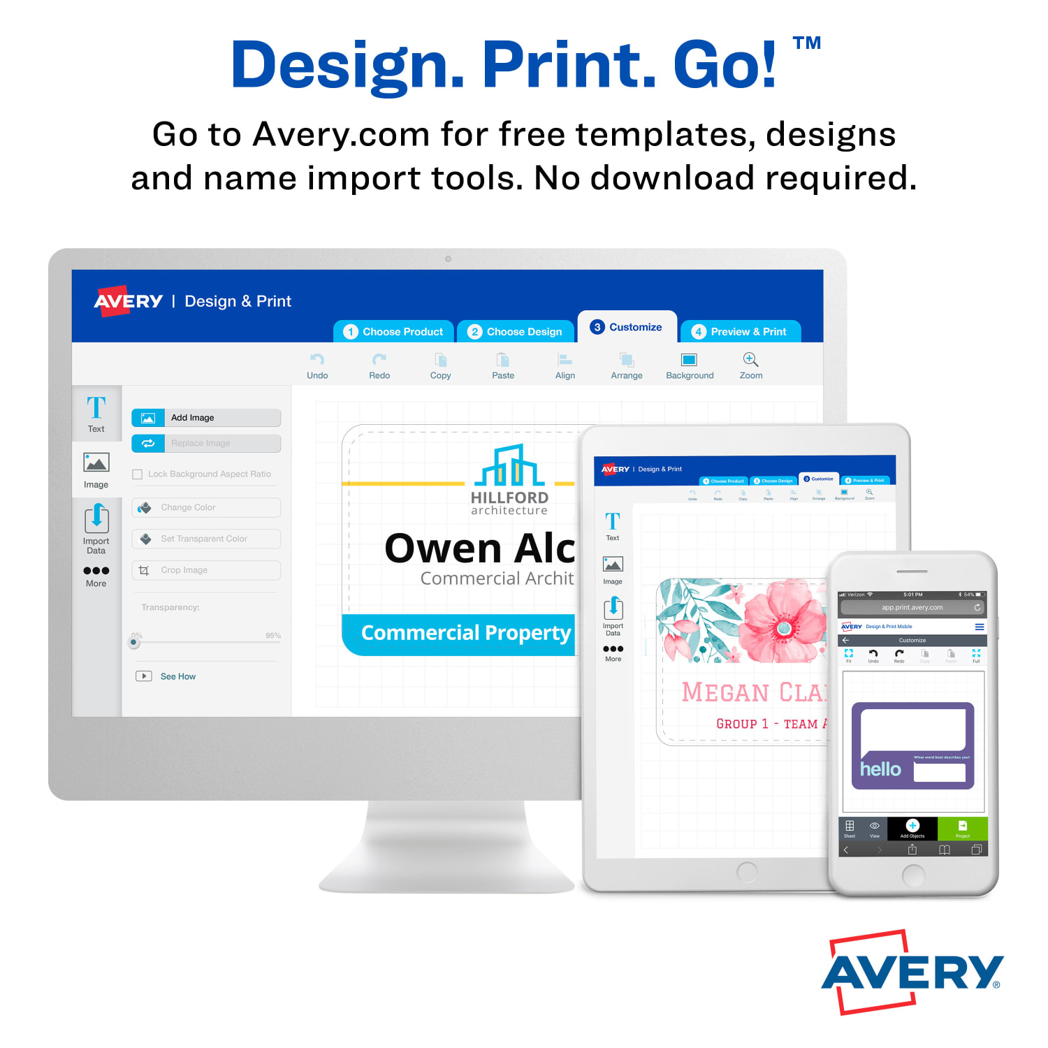 Avery Vertical Name Badge Inserts, 6in x 4 1/4in, White, Box Of 100 Inserts - Image 5