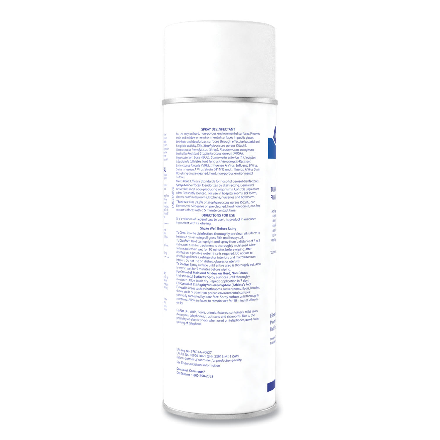 Diversey End Bac II Spray Disinfectant, Fresh Scent, 15 oz Aerosol Spray, 12/Carton - Image 6
