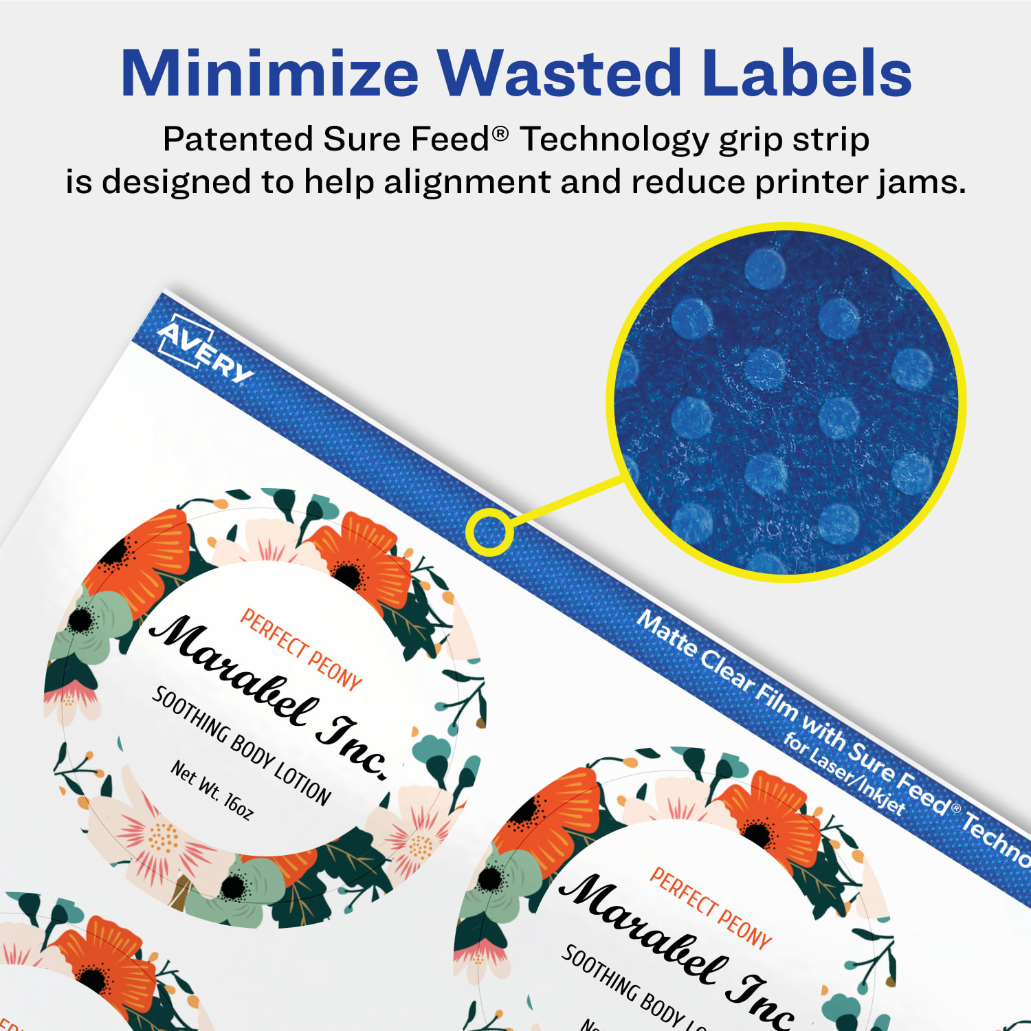 Avery Permanent Labels With Sure Feed, 94501-CMF50, Round, 2in, Matte Clear, Pack Of 600 - Image 5