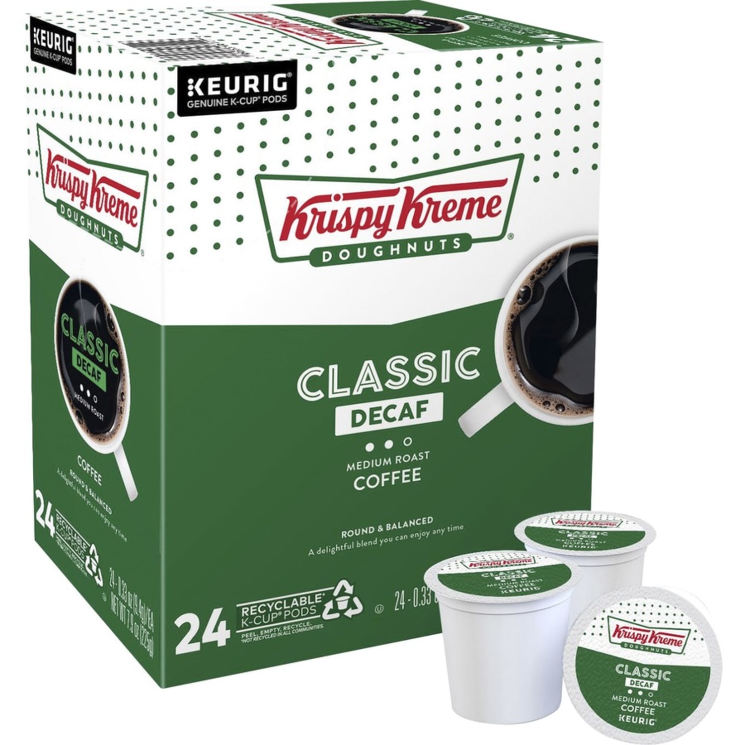 Krispy Kreme Doughnuts Single-Serve Coffee K-Cup Pods, Decaffeinated, Carton Of 24 - Image 4