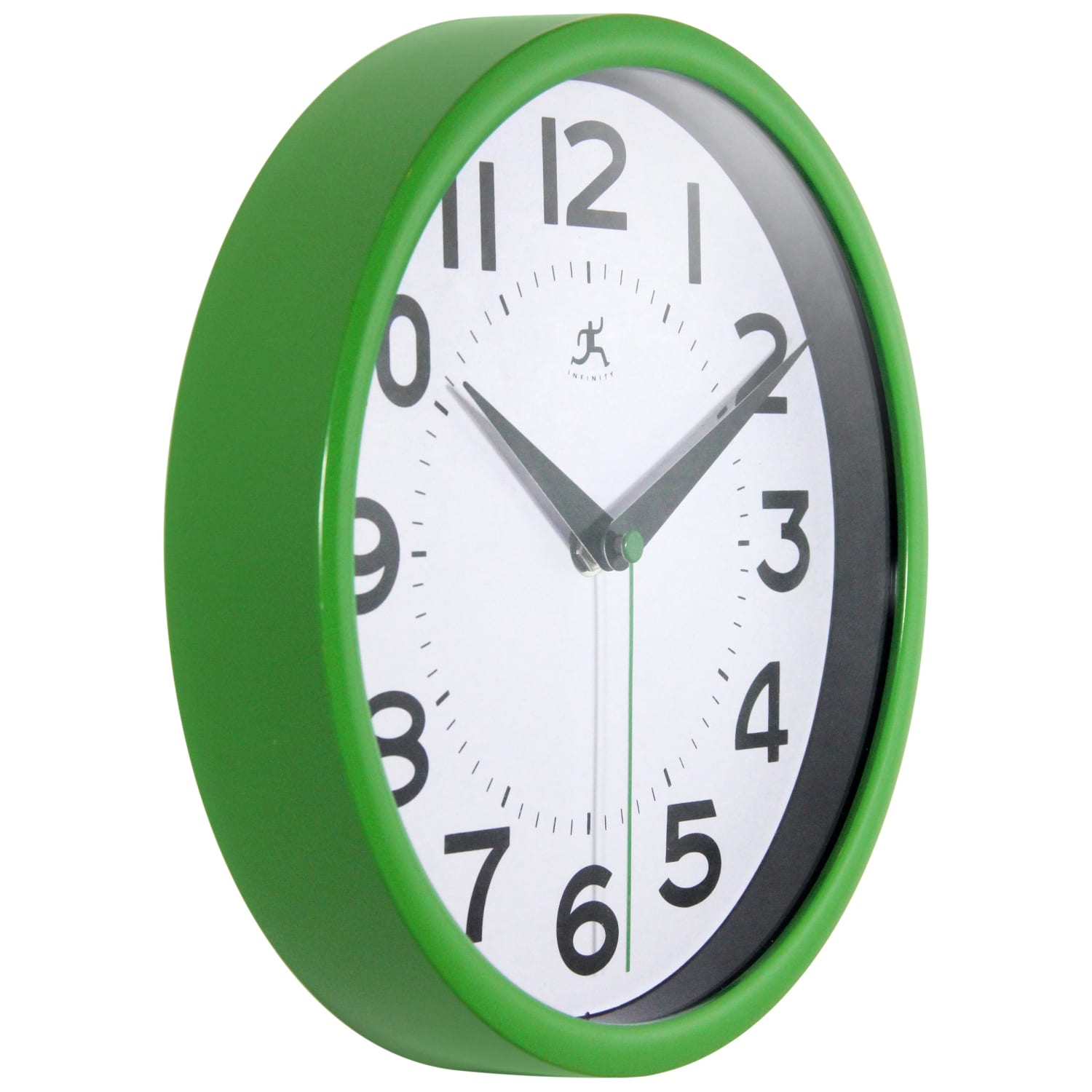 Infinity Instruments Metro Round Wall Clock, 9in, Green - Image 3