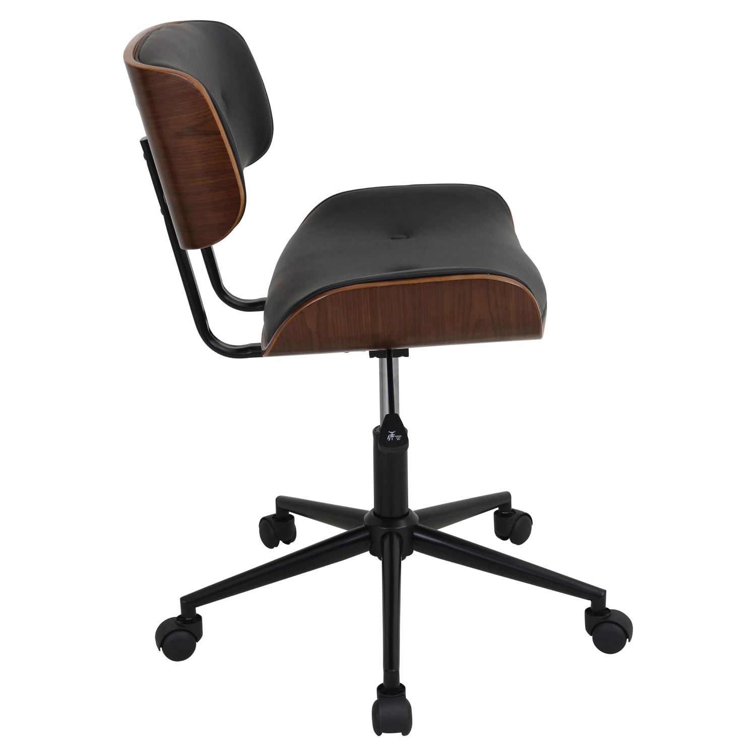 LumiSource Lombardi Office Chair, Black/Chrome - Image 3