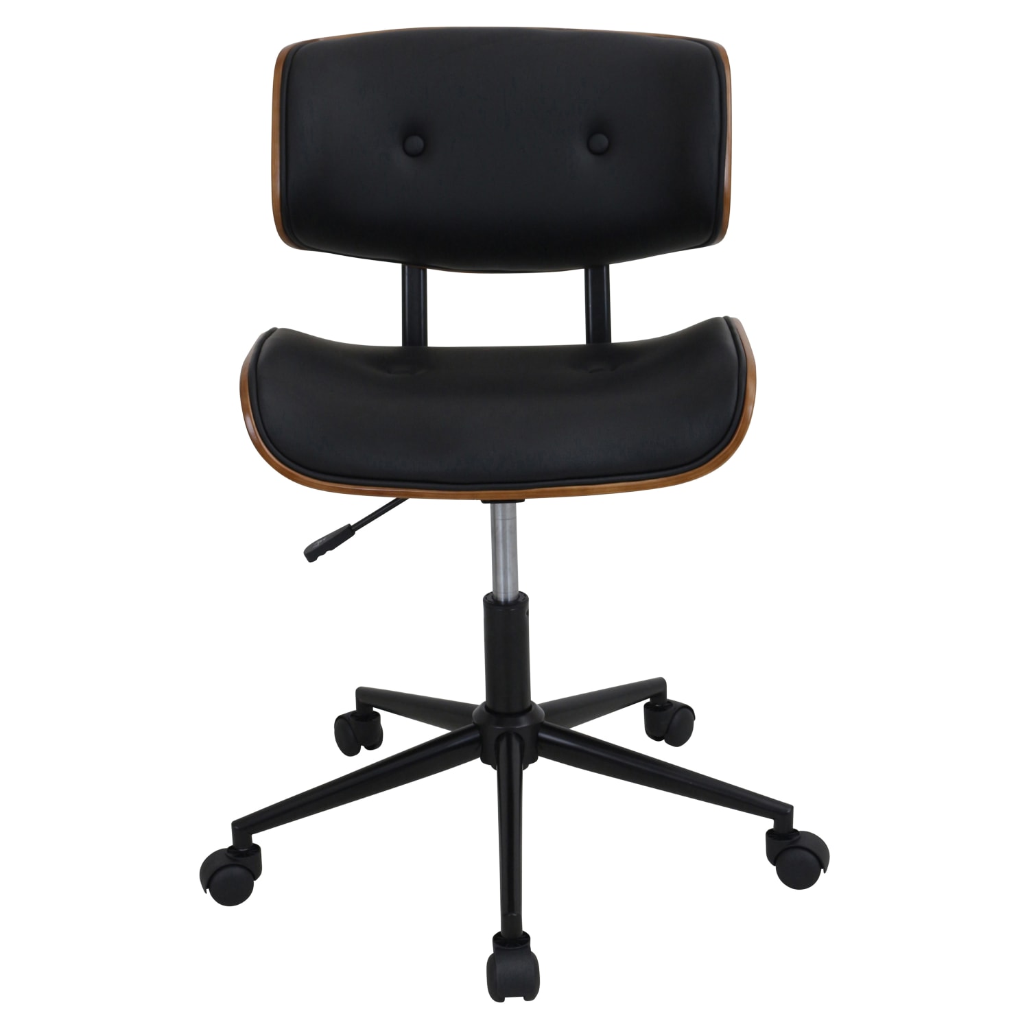 LumiSource Lombardi Office Chair, Black/Chrome - Image 6