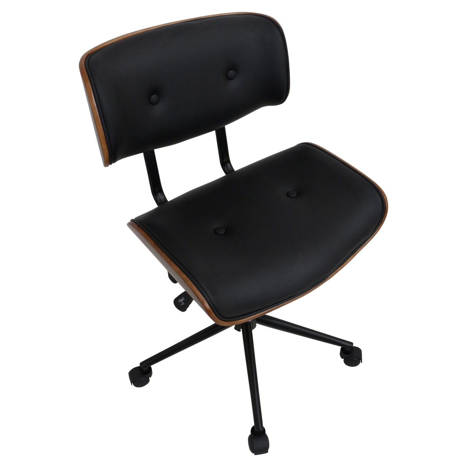 LumiSource Lombardi Office Chair, Black/Chrome - Image 7