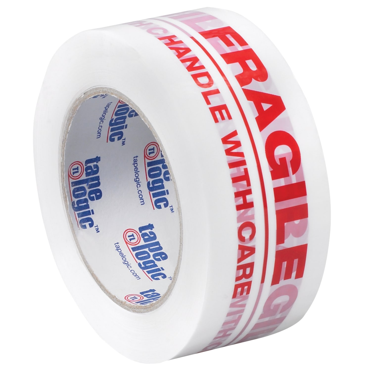 Tape Logic Fragile Handle With Care Preprinted Carton Sealing Tape, 3in Core, 2in x 55 Yd., Red/White, Case Of 6 - Image 3