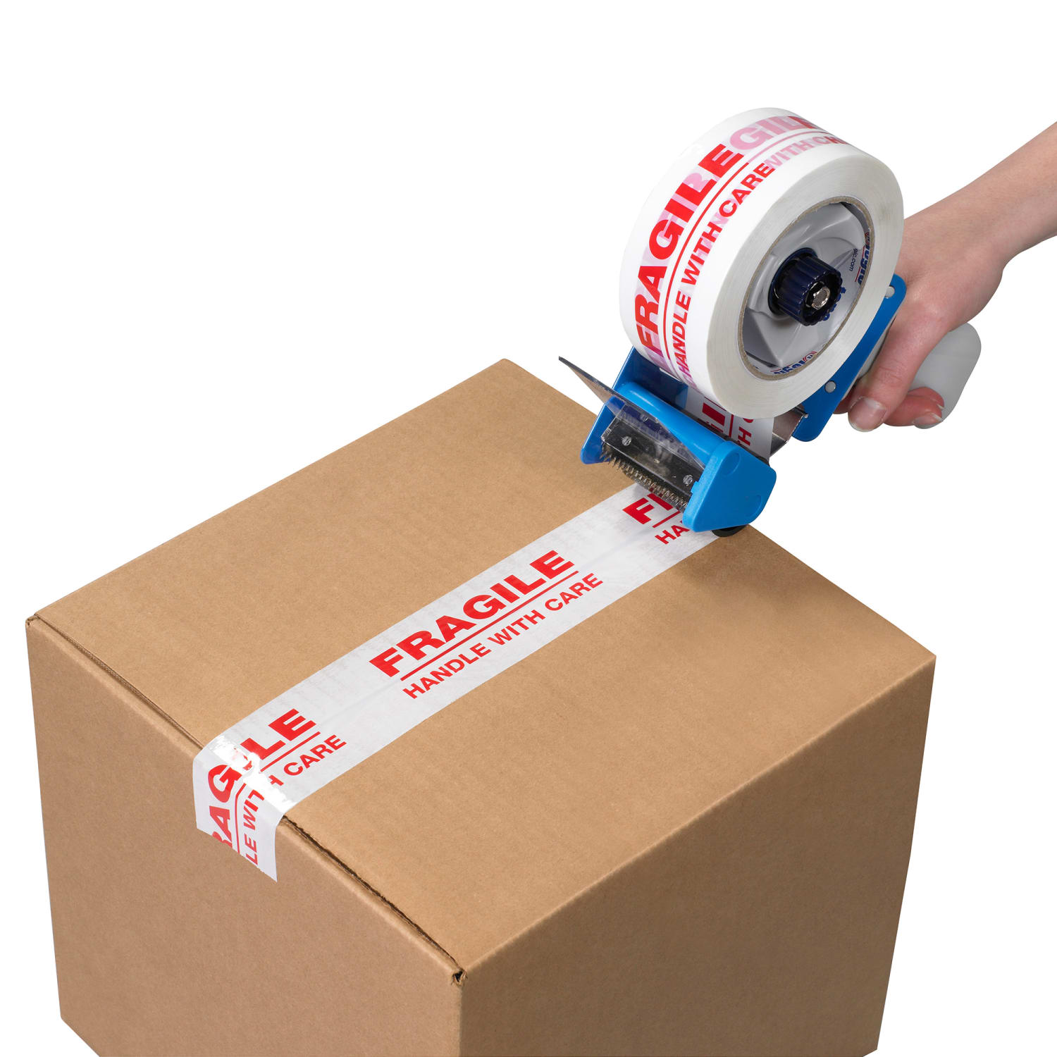 Tape Logic Fragile Handle With Care Preprinted Carton Sealing Tape, 3in Core, 2in x 55 Yd., Red/White, Case Of 6 - Image 5