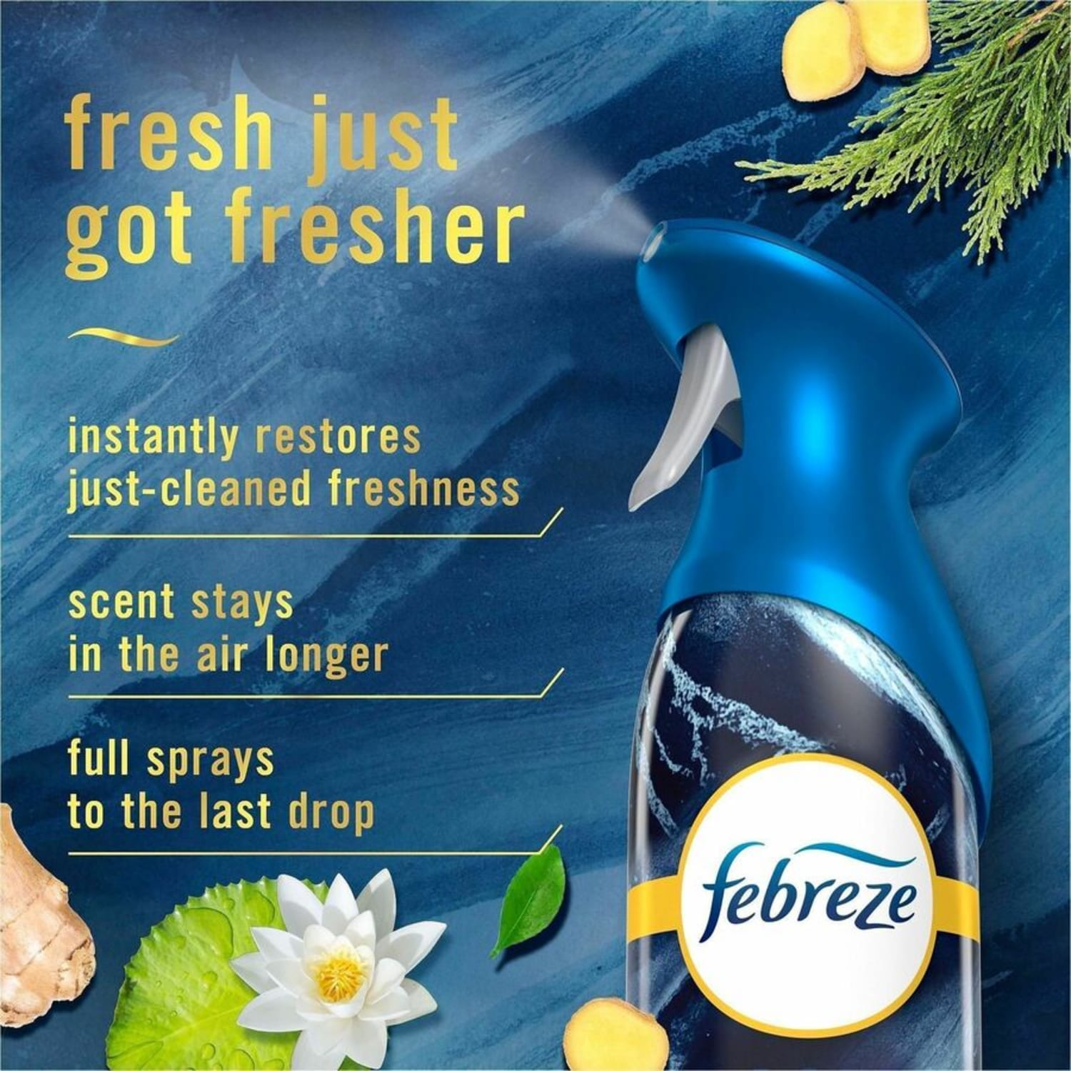 Febreze Air Mist Air Freshener Spray - Spray - 8.1 fl oz (0.3 quart) - Warm Ocean Breeze - Odor Neutralizer, Long Lasting - 4 / Carton - Image 5