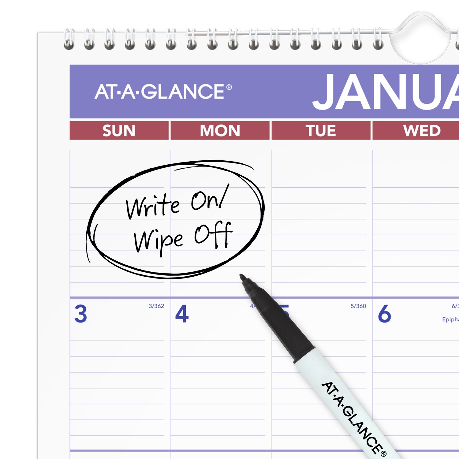 AT-A-GLANCE 2027 Erasable Monthly Wall Calendar, Medium, 12in x 17in - Image 4