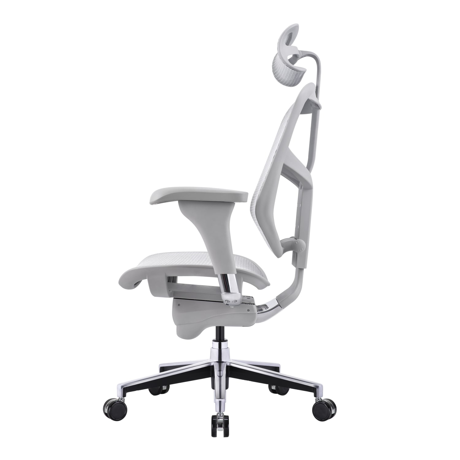 WorkPro Quantum 9000V2 Series Ergonomic Mesh/Mesh High-Back Chair With Headrest, Gray/Gray, BIFMA Compliant - Image 7