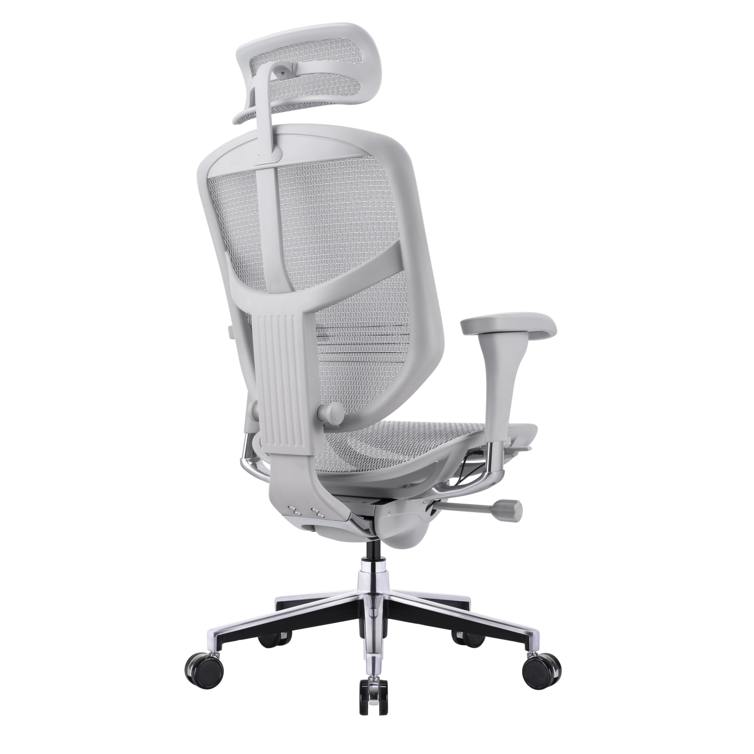 WorkPro Quantum 9000V2 Series Ergonomic Mesh/Mesh High-Back Chair With Headrest, Gray/Gray, BIFMA Compliant - Image 8