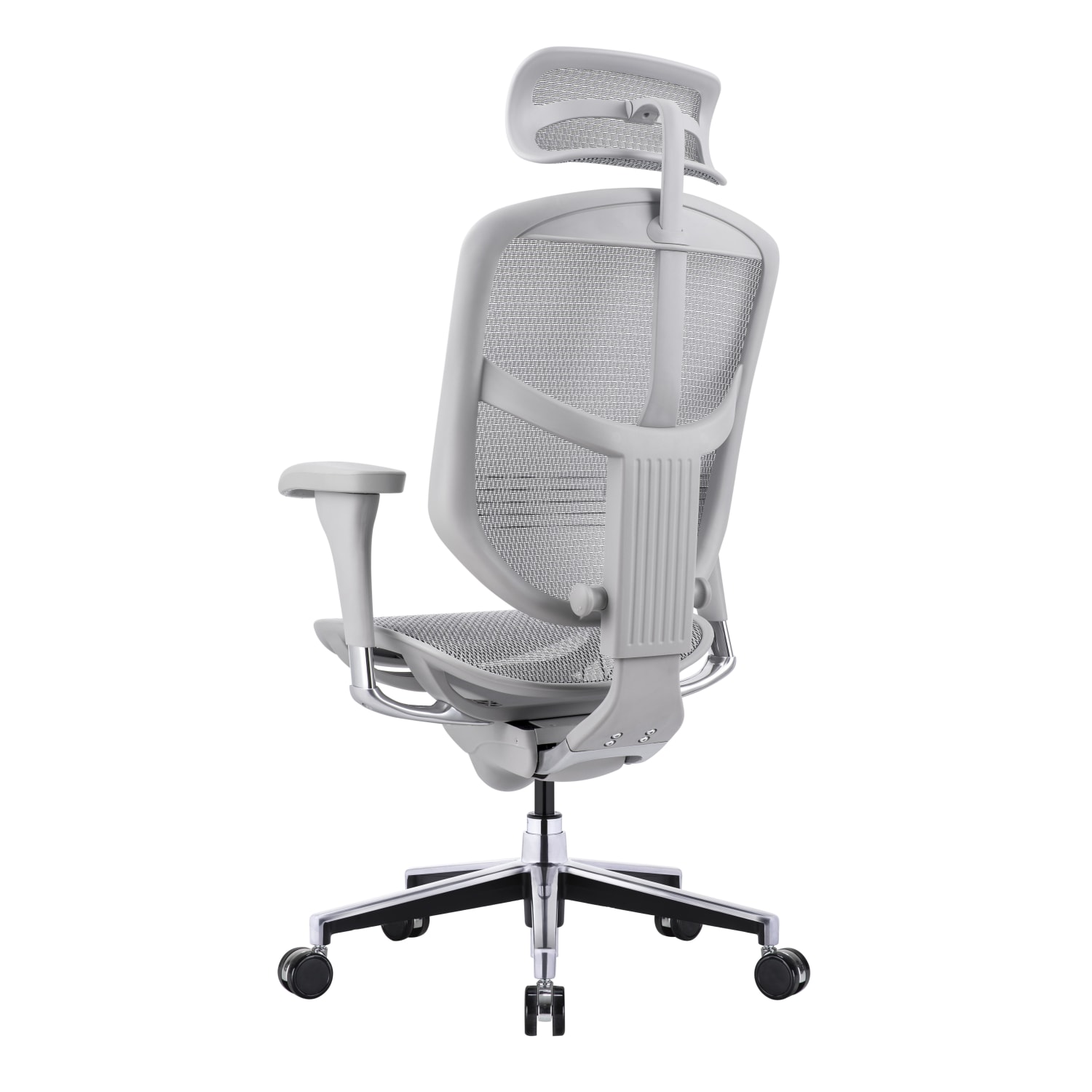 WorkPro Quantum 9000V2 Series Ergonomic Mesh/Mesh High-Back Chair With Headrest, Gray/Gray, BIFMA Compliant - Image 9
