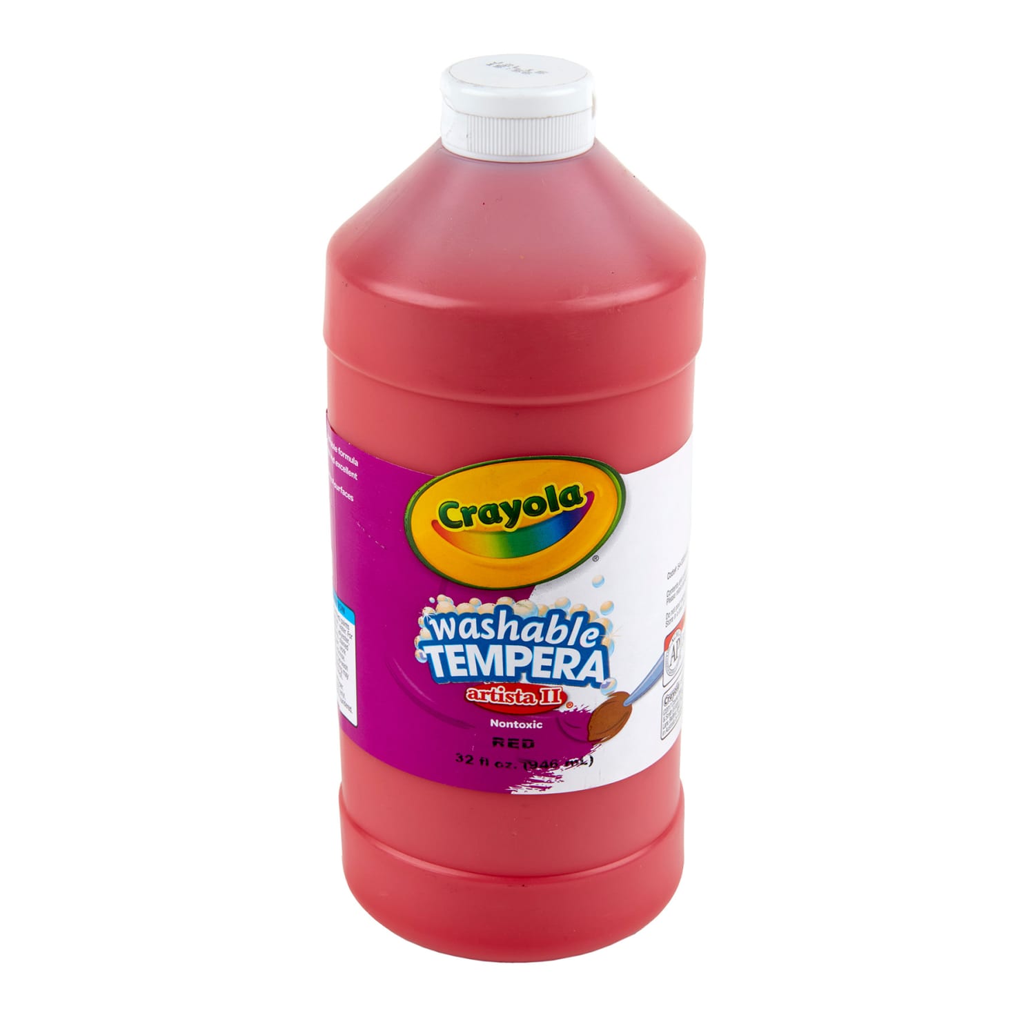 Crayola Artista II Washable Tempera Paint, 32 oz, Red, Pack Of 3 - Image 5