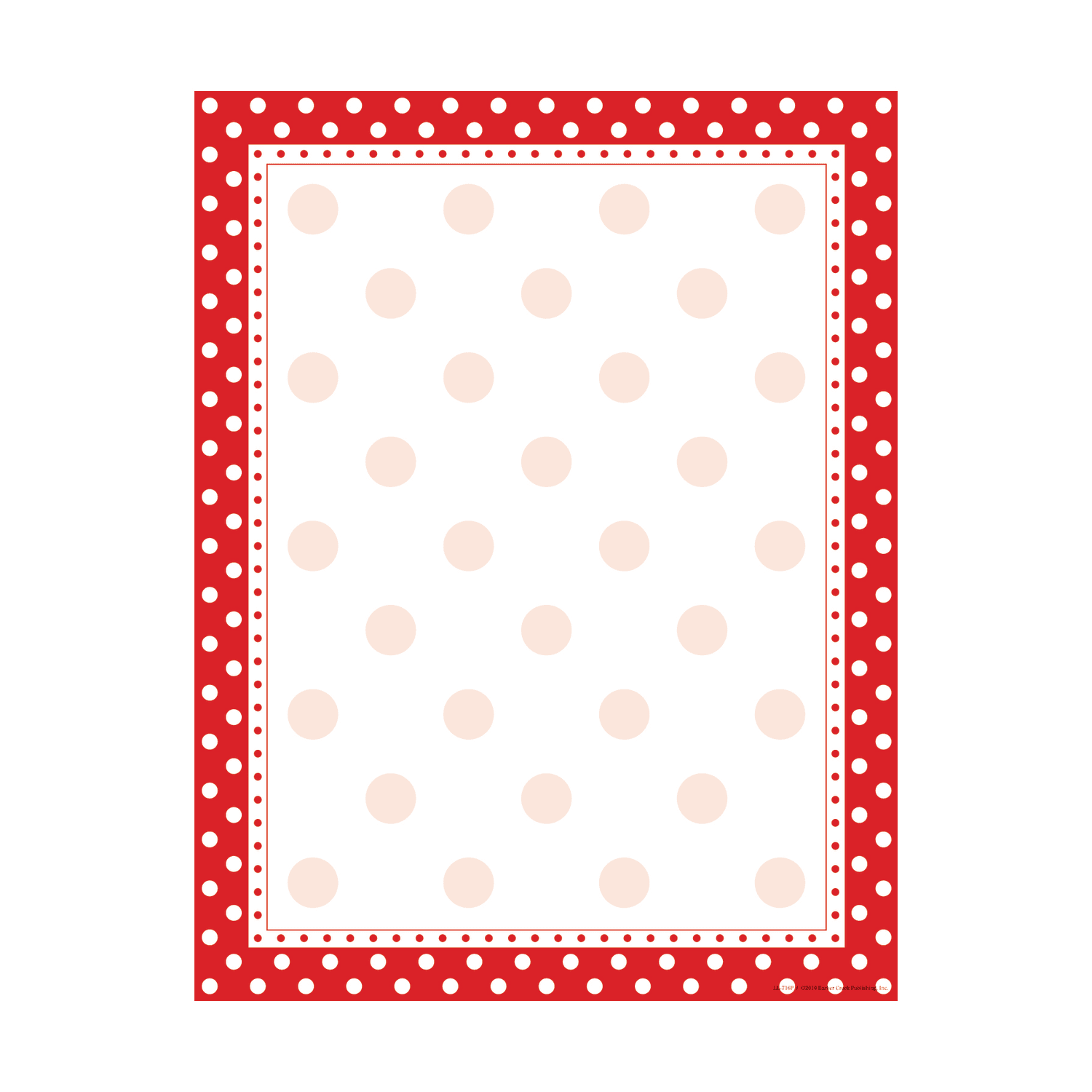 Barker Creek Computer Paper, 8 1/2in x 11in, Red-And-White Dot, Pack Of 50 Sheets