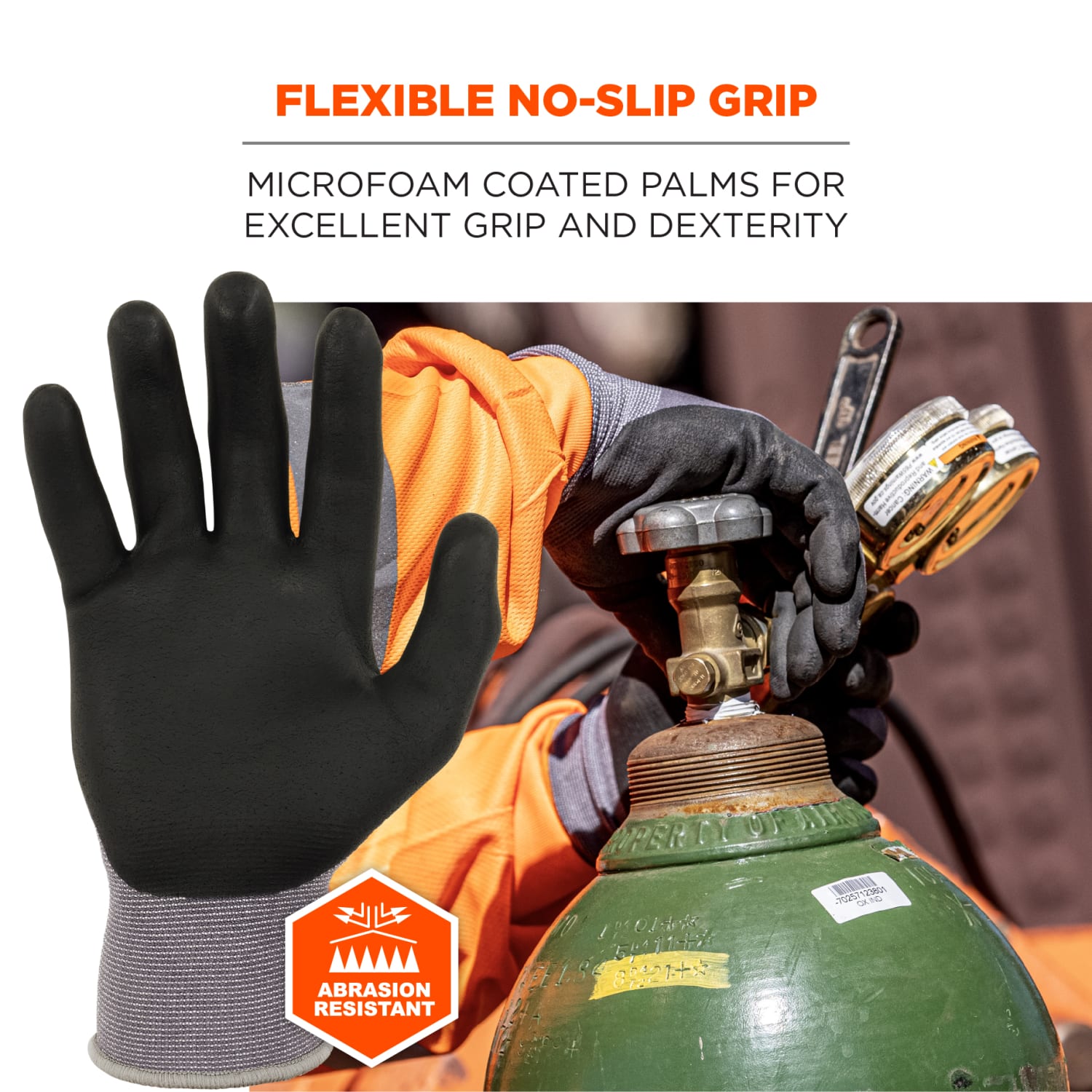 Ergodyne Proflex 7070 Nitrile-Coated Cut-Resistant Gloves, Gray, 2X - Image 5