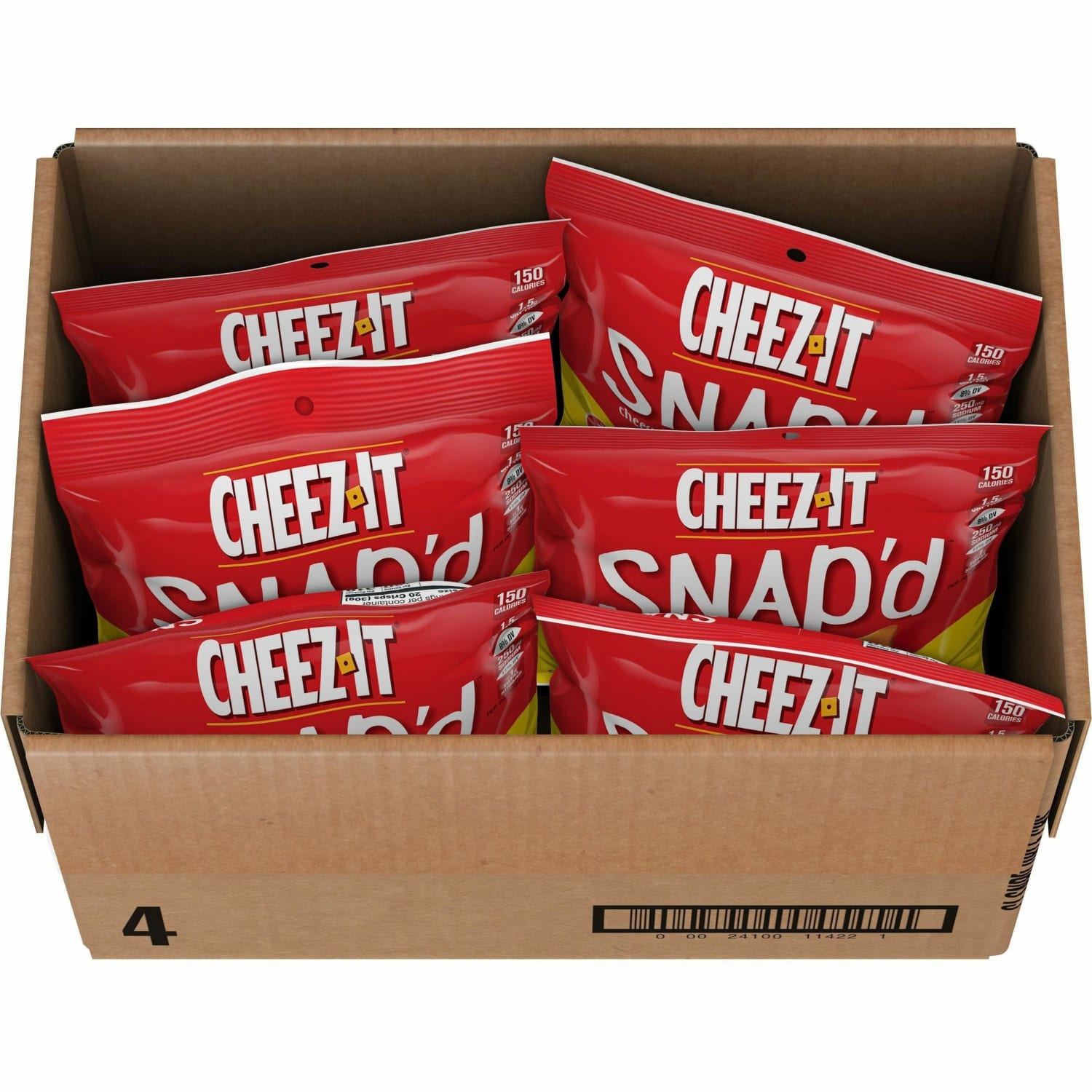 Cheez-It Snap-d Double Cheese Crackers - Cheese - 2.20 oz - 6 / Carton - Image 6