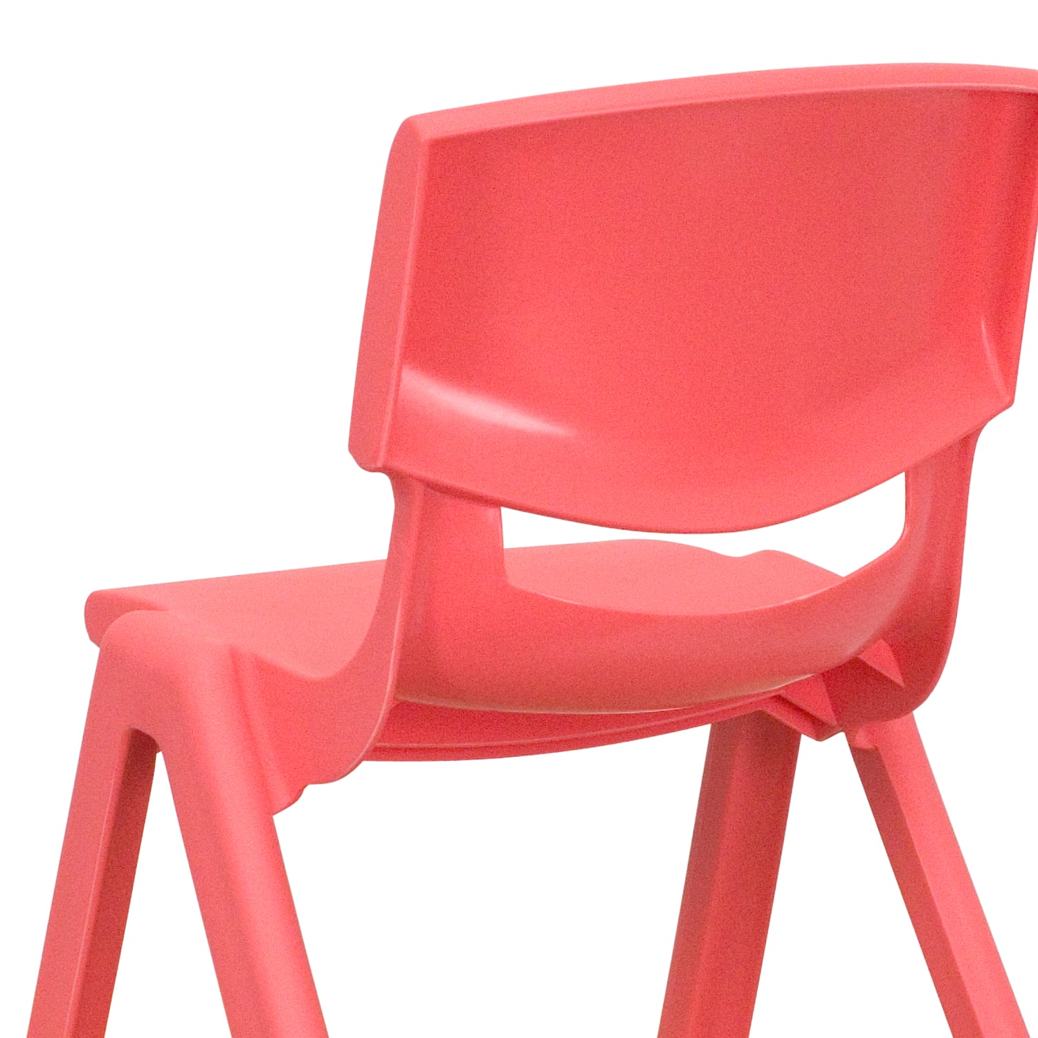Flash Furniture Plastic Stackable School Chairs With 12ft" Seat Height, Red, Set Of 4 Chairs - Image 13
