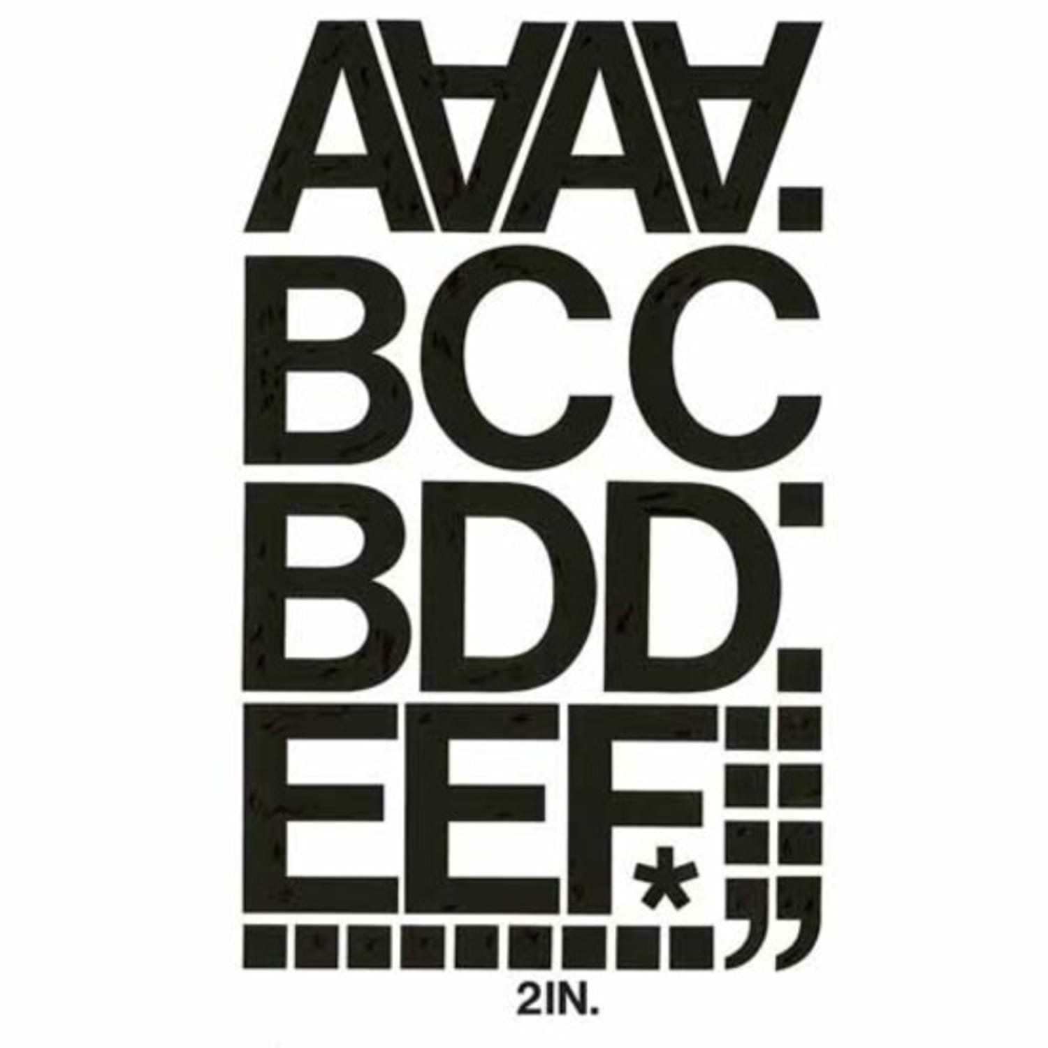 Chartpak Pickett Vinyl Letters And Numbers, 2in, Black - Image 4