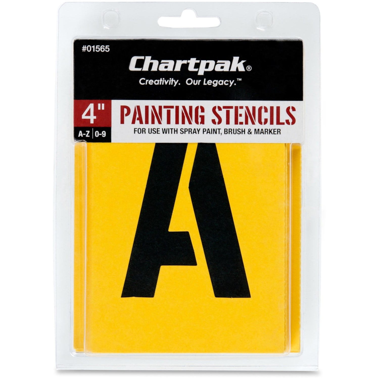 Chartpak Pickett Painting Stencils, Numbers/Letters, 4in - Image 3