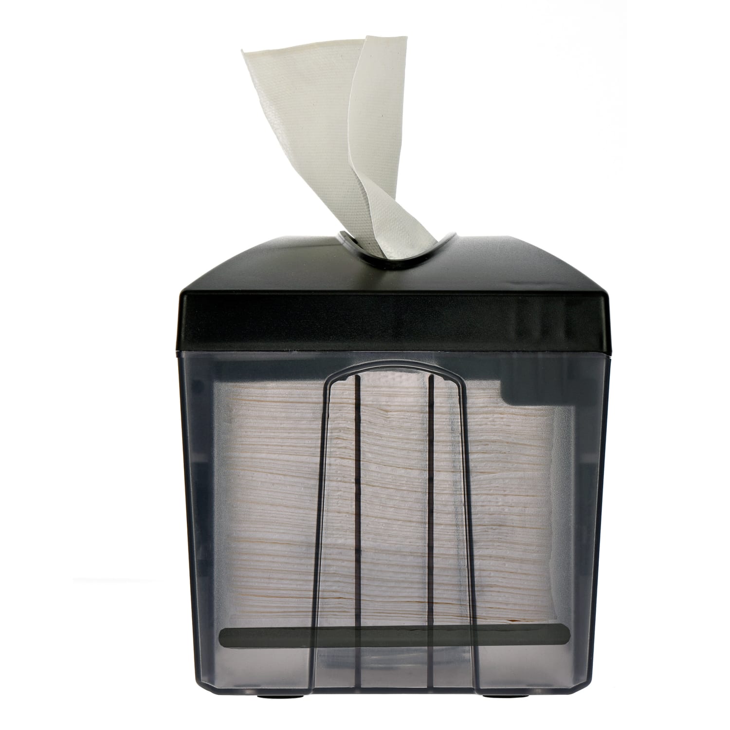 Alpine Tabletop Interfold Napkin Dispensers, 6-1/2in x 8in x 6in, Black, Pack of 2 Dispensers - Image 4