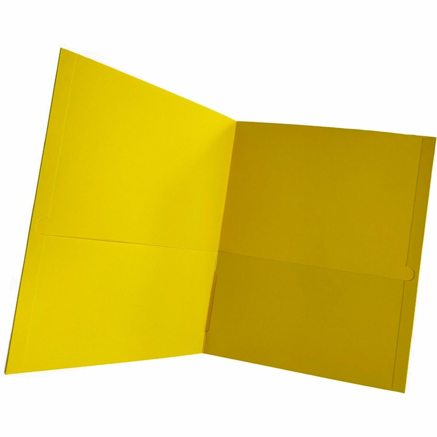 Business Source Letter Portfolio - 8 1/2in x 11in - 125 Sheet Capacity - Inside Front & Back Pocket(s) - Yellow - 25 / Box - Image 3