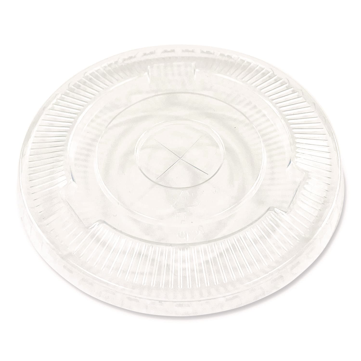 Boardwalk Cold Cup Straw-Slot Lids, Fits 9 To 10 Oz PET Cups, Crystal Clear, Pack Of 1,000 Lids - Image 5