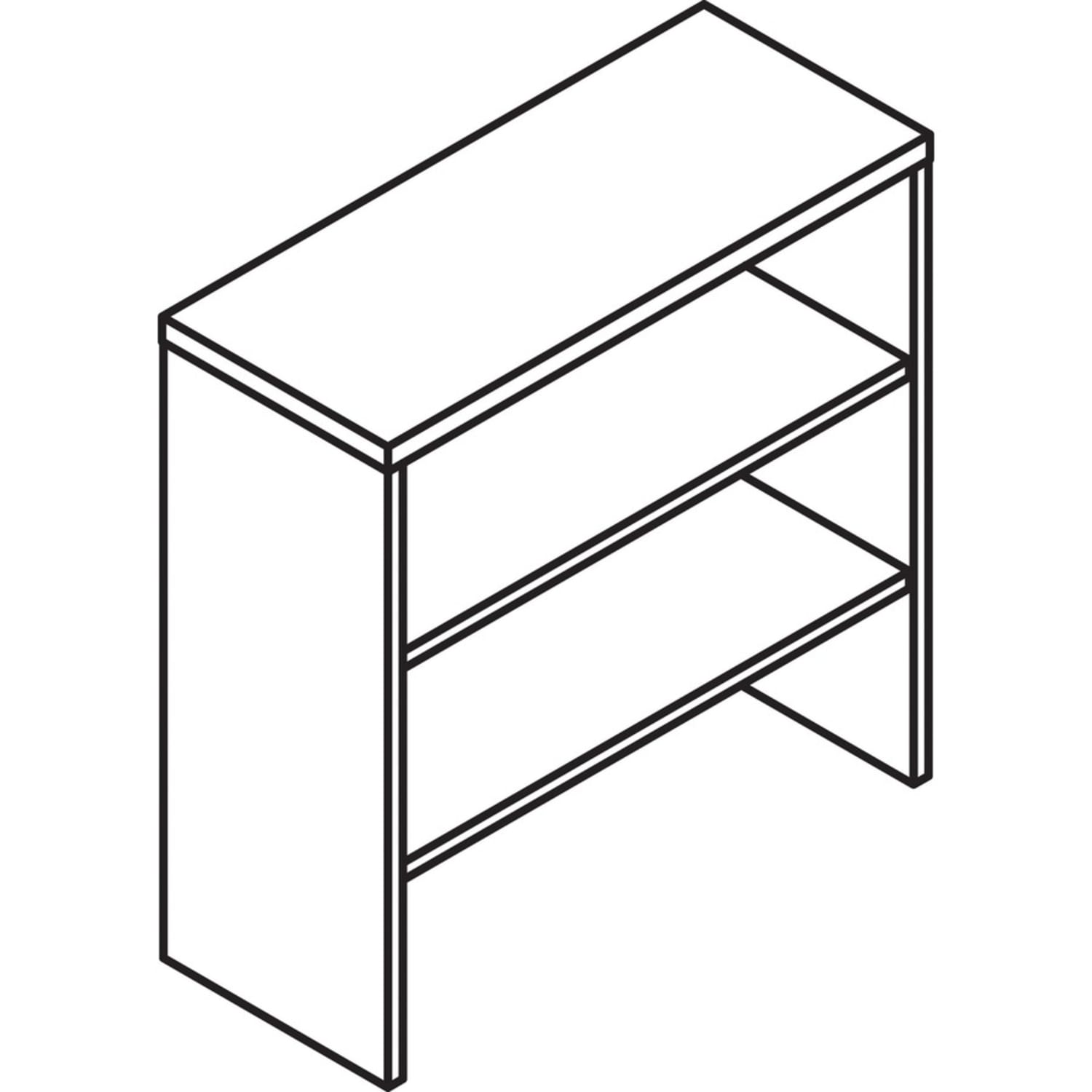 Lorell Chateau Stack-On Bookcase, Walnut - Image 4