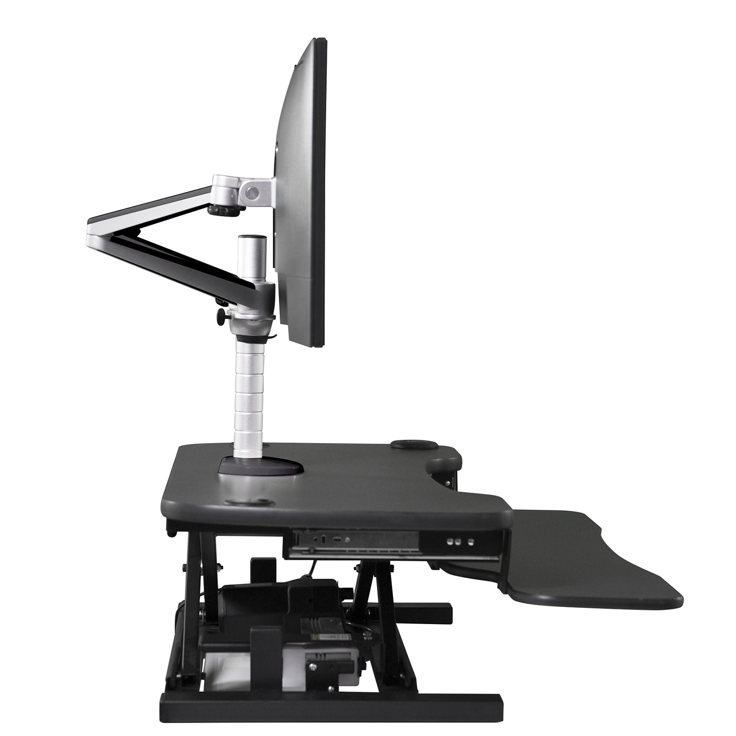 VersaDesk OmniView Single Monitor Arm, Silver - Image 5