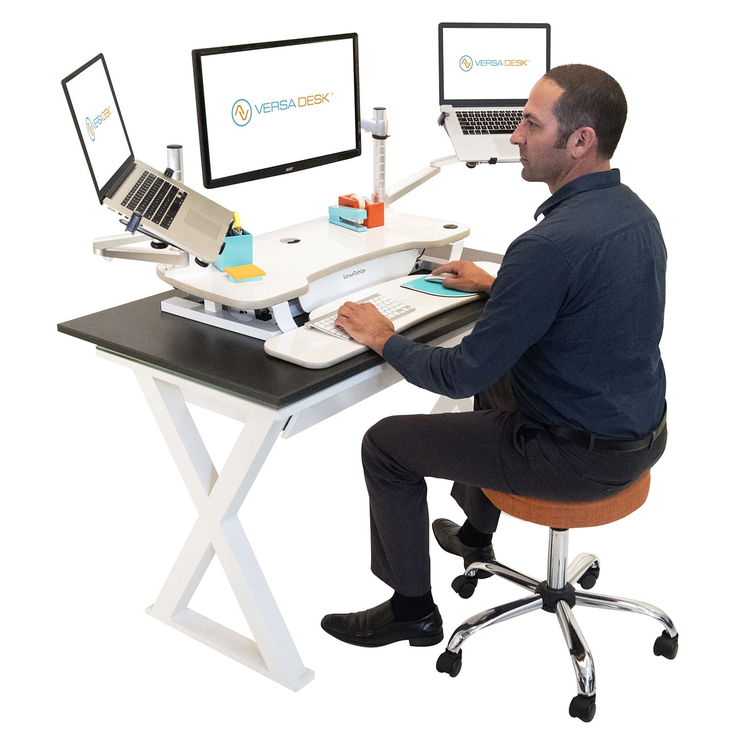 VersaDesk OmniView Single Monitor Arm, Silver - Image 6