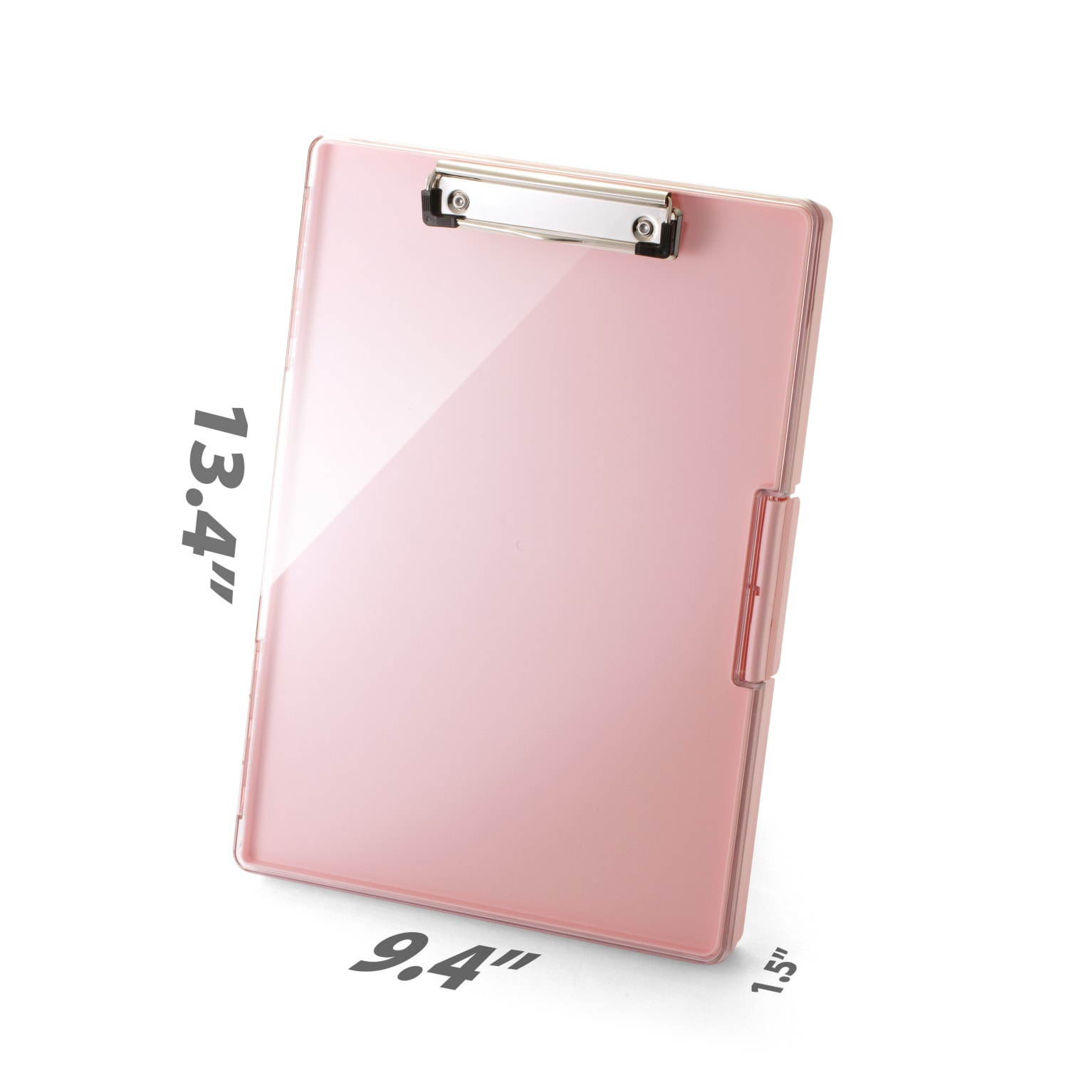 Officemate Clear View Clipboard Storage Box, 9-7/16in  x 13-7/16in, Pink - Image 3