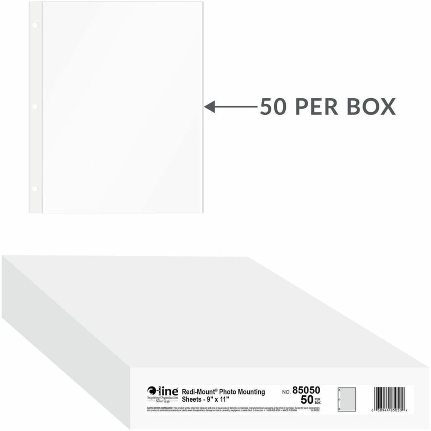 C-Line Photo Holders For Three-Ring Binders, 9in x 11in, Box Of 50 - Image 5