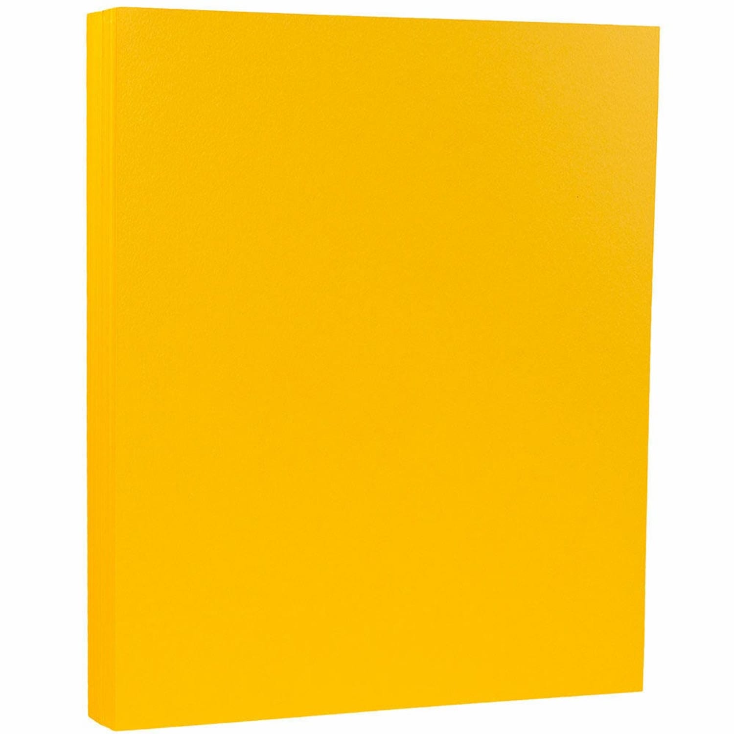 JAM Paper Card Stock, Sunflower Yellow, Letter (8.5in x 11in), 100 Lb, Pack Of 50