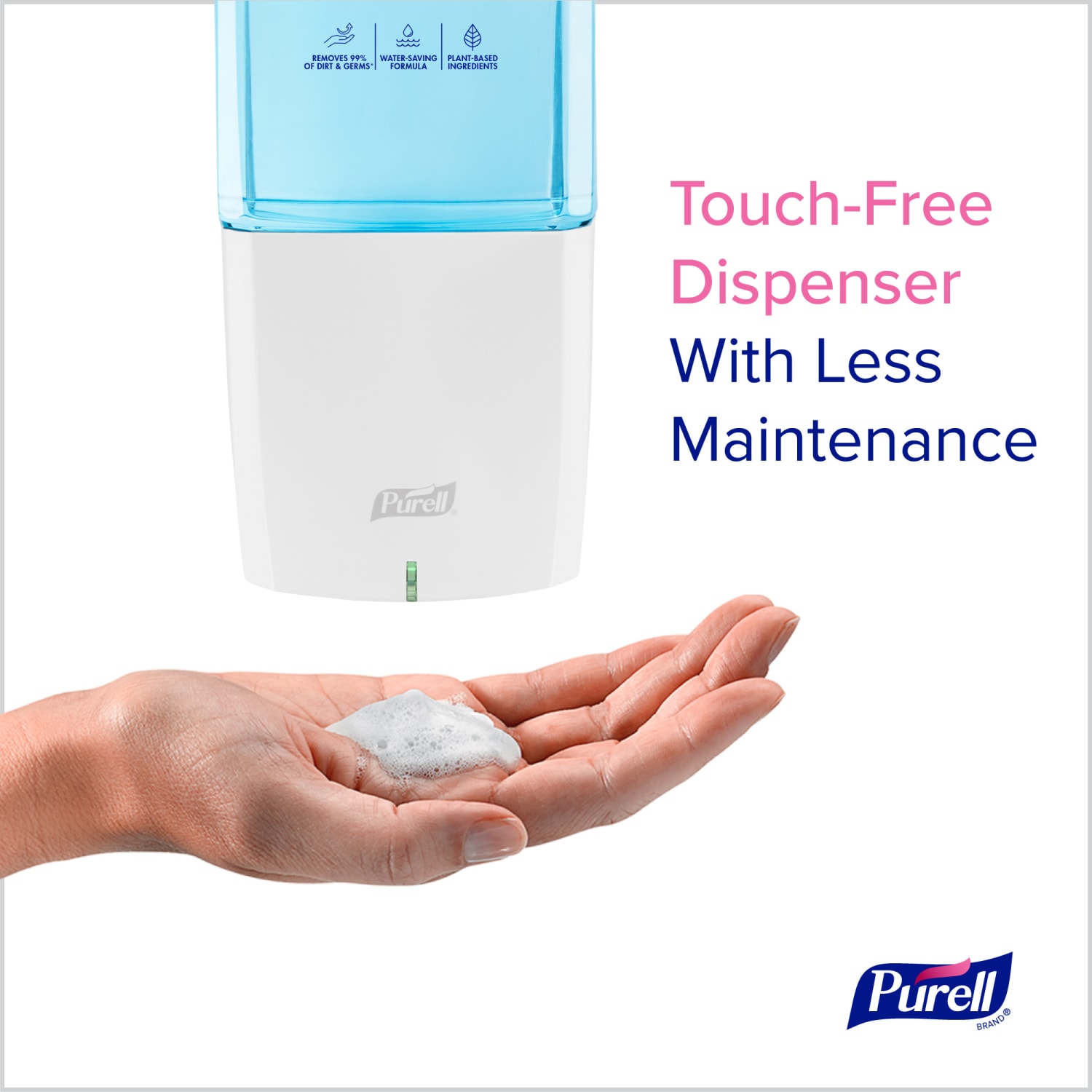 PURELL ES10 Wall-Mount Touchless Automatic Hand Soap Dispenser, White - Image 3
