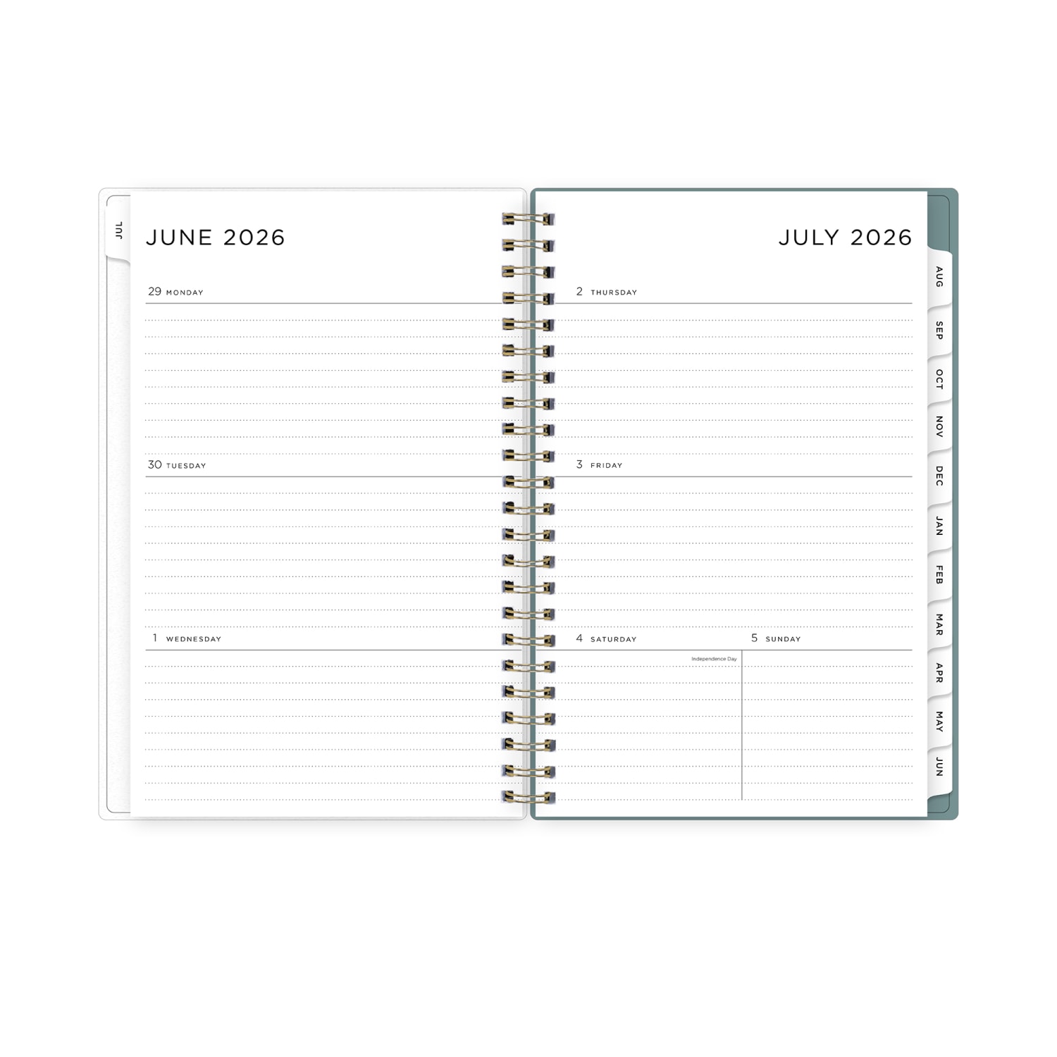 Planning Calendar AG Splatter Dot Jade PP 5x8 AY26-27 W/M - Image 3