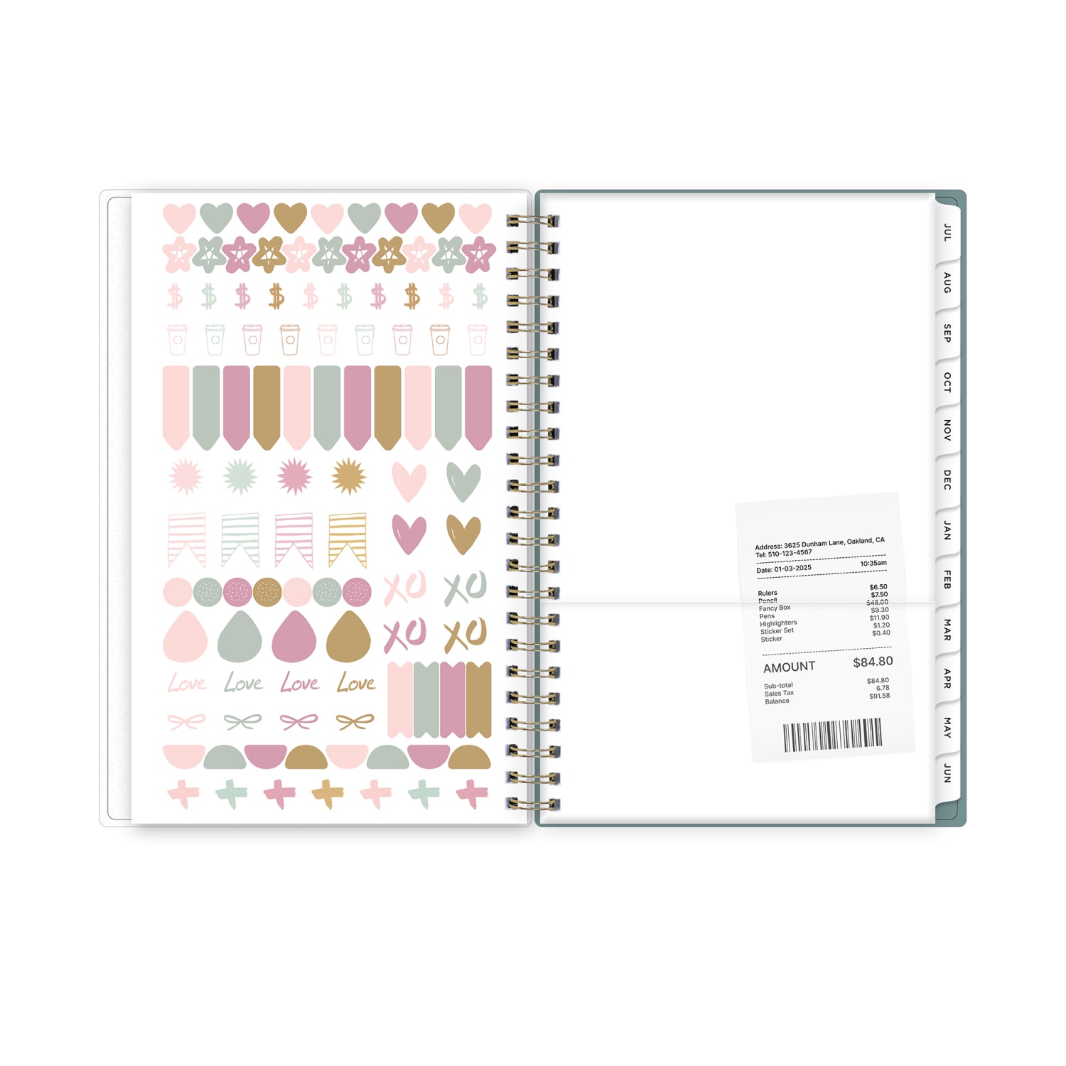 Planning Calendar AG Splatter Dot Jade PP 5x8 AY26-27 W/M - Image 5