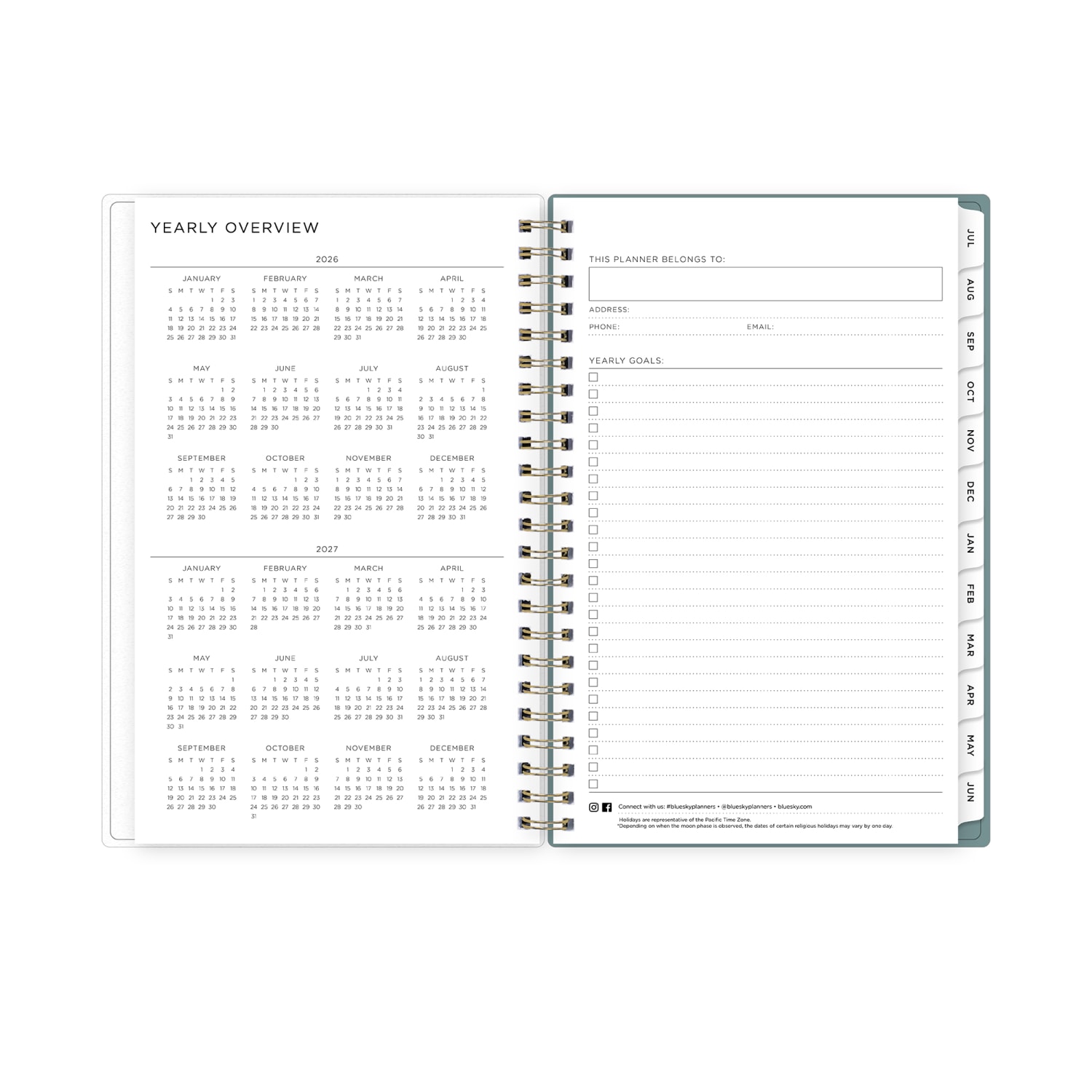Planning Calendar AG Splatter Dot Jade PP 5x8 AY26-27 W/M - Image 6