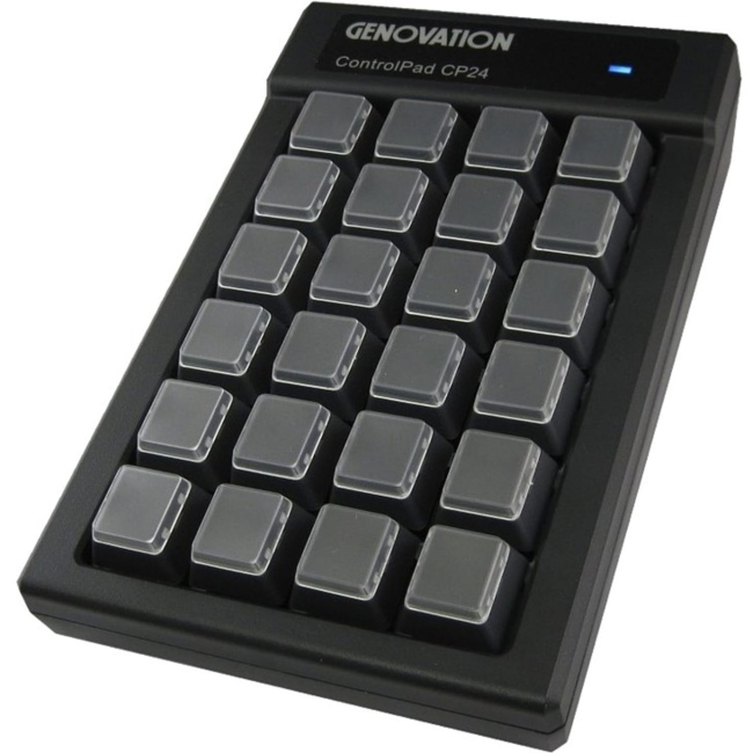 Genovation Mechanical Switch Controlpad 24Key Usb Hid 6Ft Cable - Cable Connectivity - USB Interface - 24 Key - Mechanical Keyswitch - Black