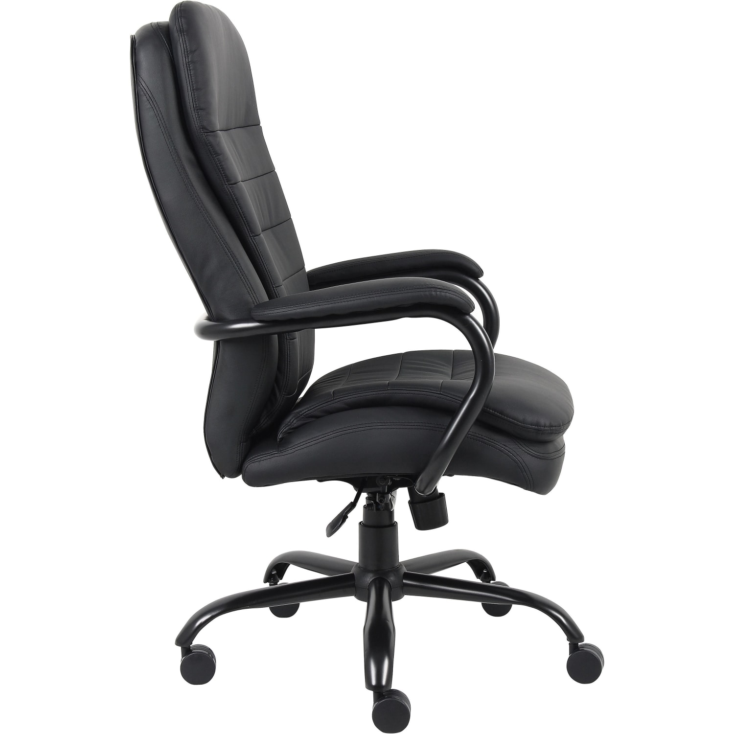 Lorell Big Tall Double Cushion Ergonomic Bonded Leather Executive Chair Black PopularChairscom Lorell Big Tall Double Cushion Ergonomic Bonded Leather Executive Chair Black PopularChairscom