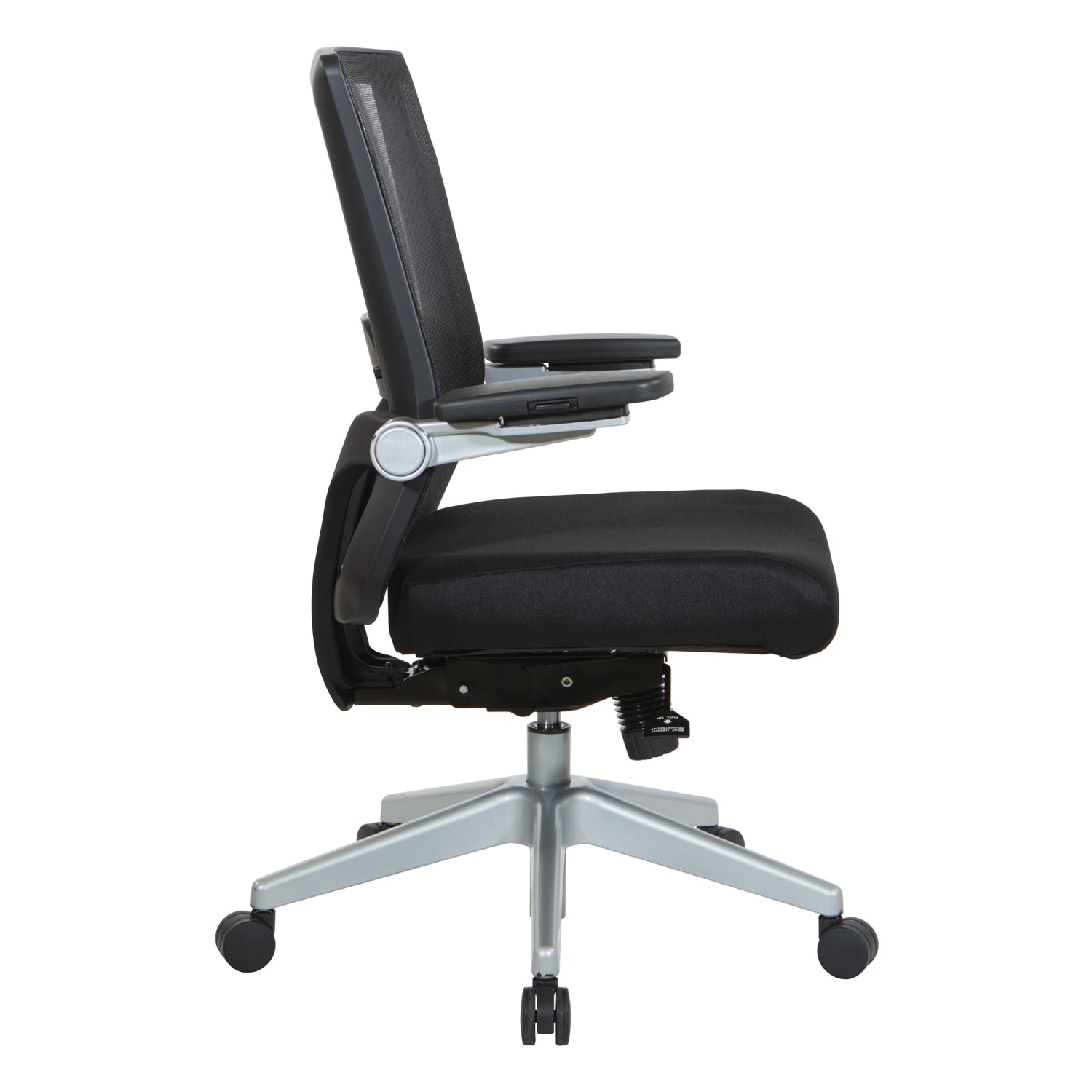 Office Star Space Seating 867 Series Ergonomic Mesh Mid-Back Managers Chair, Black/Silver - Image 3