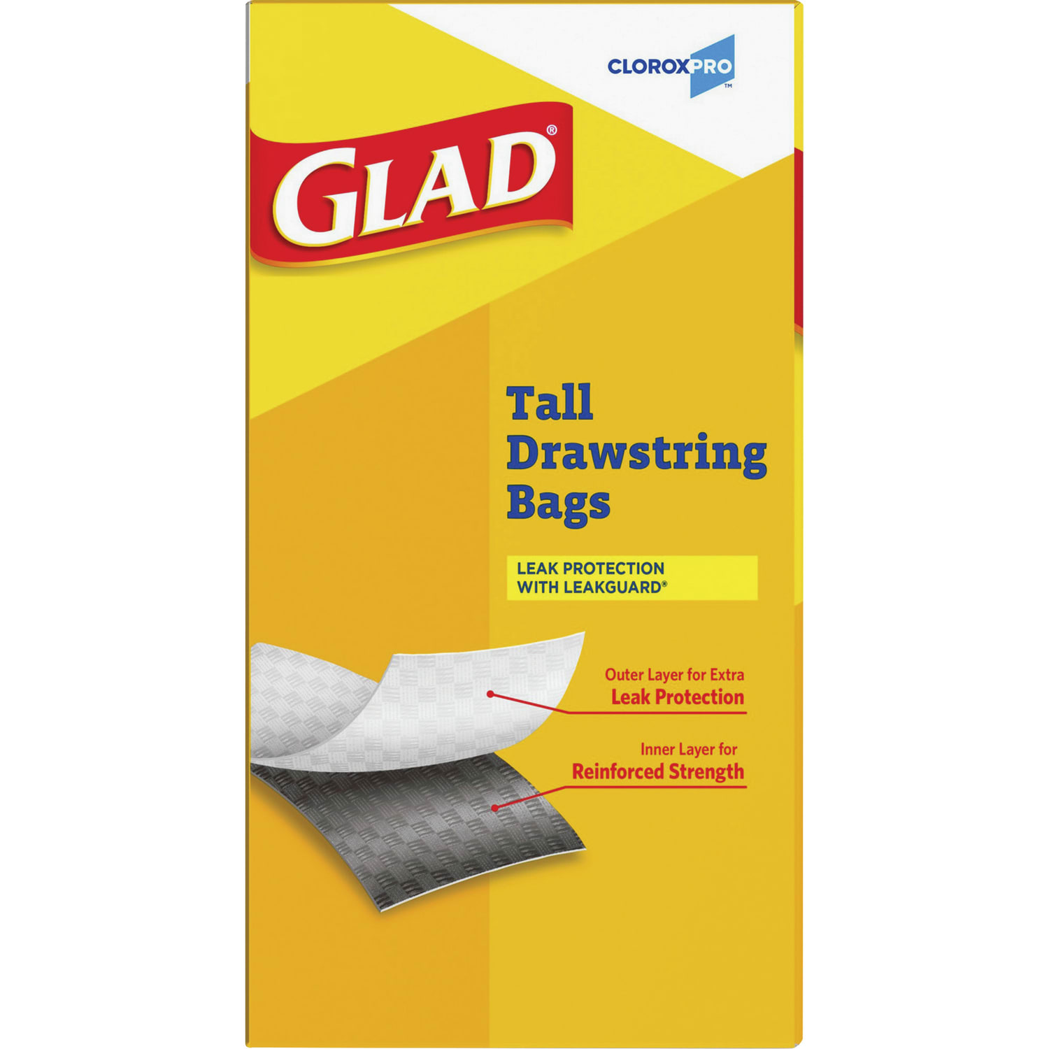 Glad CloroxPro ForceFlex Plastic Tall Kitchen Drawstring Trash Bags, 13 Gallons, 11-15/32in x 25-3/8in, White, 100 Bags Per Box, Carton Of 4 Boxes - Image 5