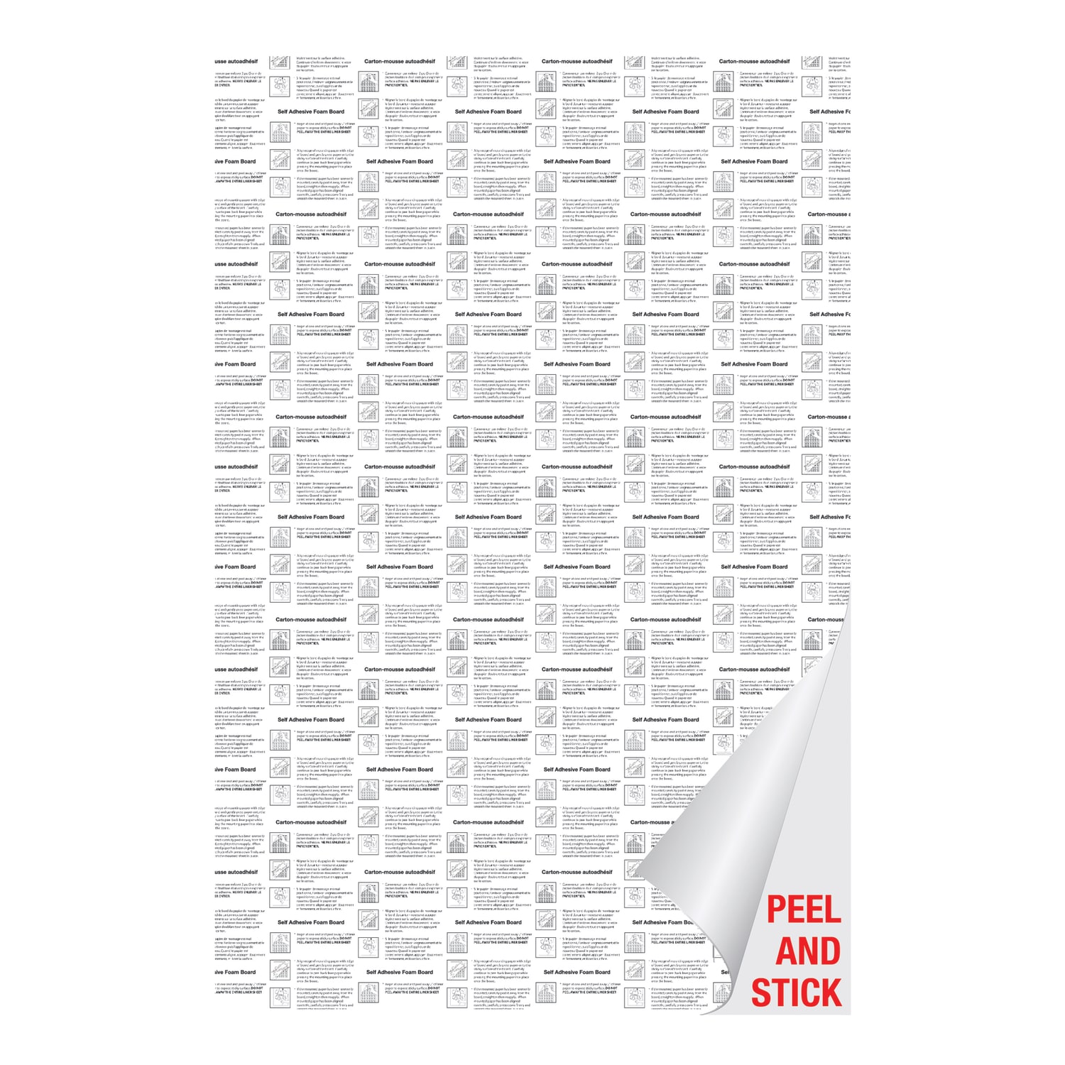 Office Depot Brand Repositionable Self-Adhesive Foam Board, 9in x 12in, White, Pack Of 2 - Image 3