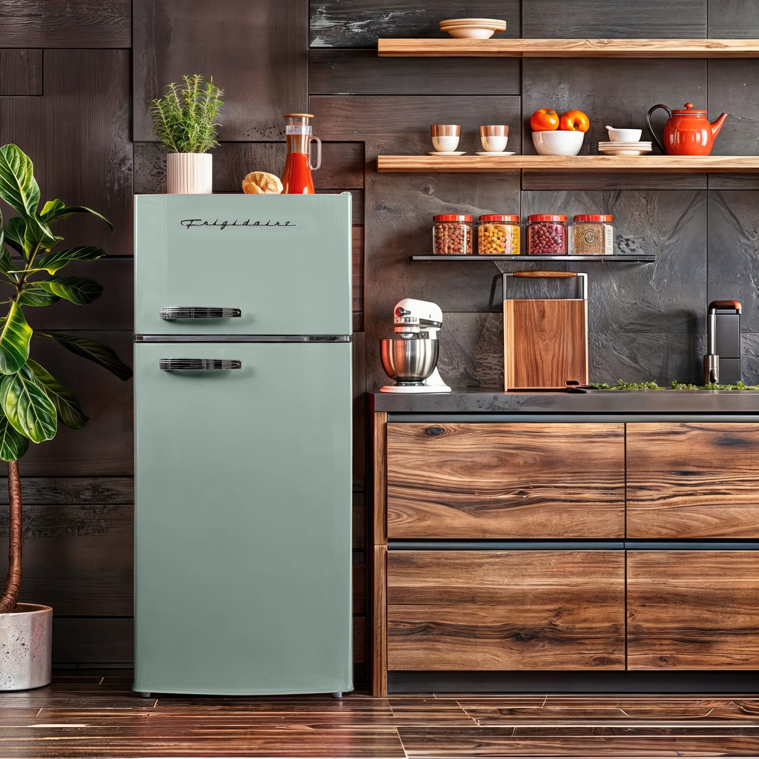 Frigidaire 7.5-Cu. Ft. 2-Door Retro Mini Fridge with Top Freezer, Mint, EFR753-MINT - Image 6