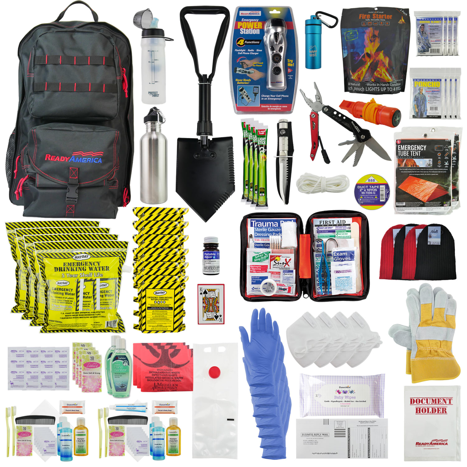 Ready America 4-Person 3-Day Elite Emergency Backpack
