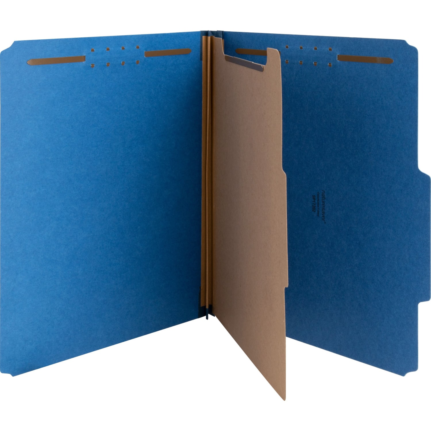 Nature Saver 1-Divider Colored Classification Folders, Letter Size, Dark Blue, Box Of 10 - Image 3