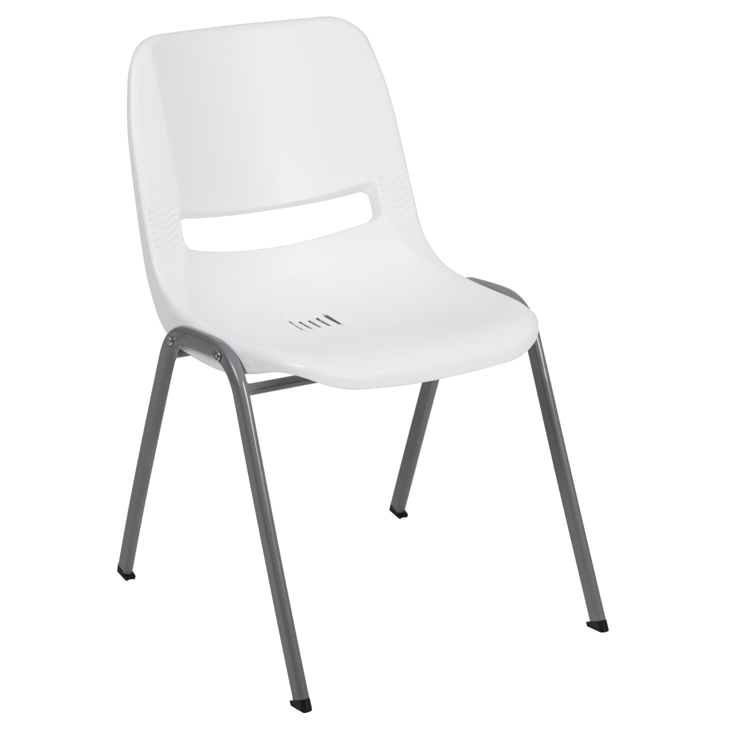 Flash Furniture HERCULES Series Ergonomic Shell Stack Chair, White - Image 3