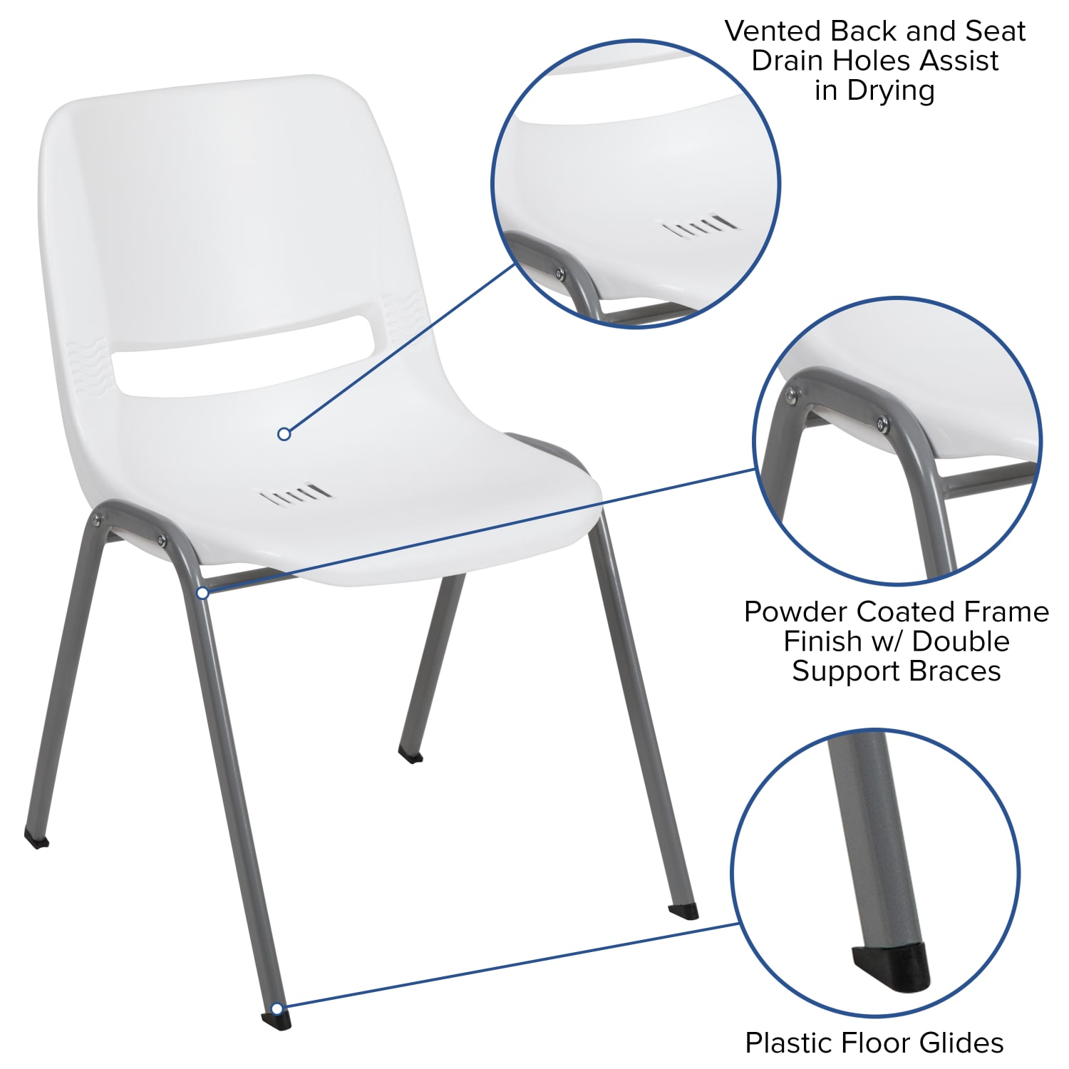 Flash Furniture HERCULES Series Ergonomic Shell Stack Chair White PopularChairscom Flash Furniture HERCULES Series Ergonomic Shell Stack Chair White PopularChairscom