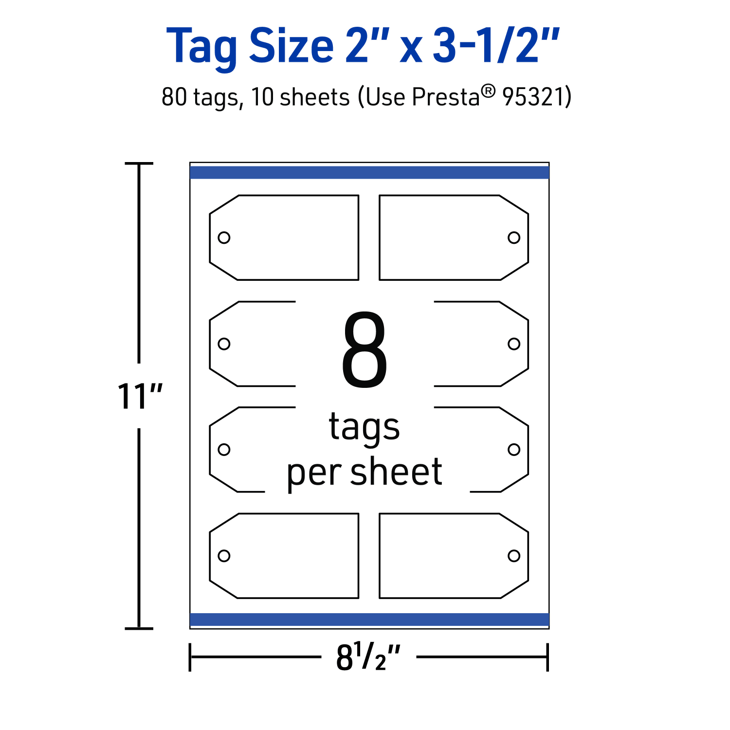 Avery Printable Tags With Sure Feed Technology, Print-To-The-Edge, 2inx3.5in, Glossy White, Pack Of 80, 95321GWT10 - Image 6