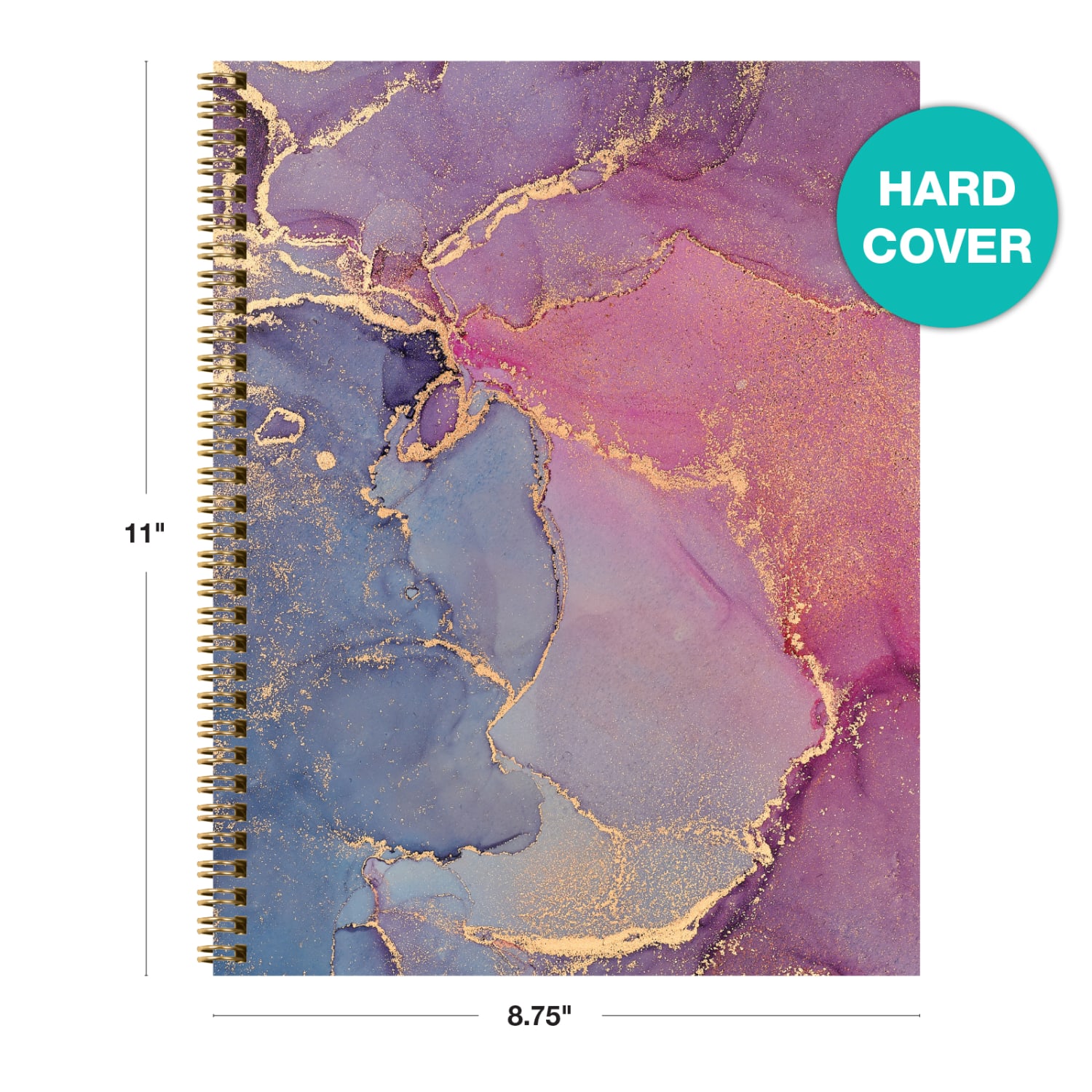 Global Fashion Spiral Notebooks, 8-1/2in x 11in, 1 Subject, College Rule, 120 Sheets, Marble, Pack Of 3 Notebooks - Image 4